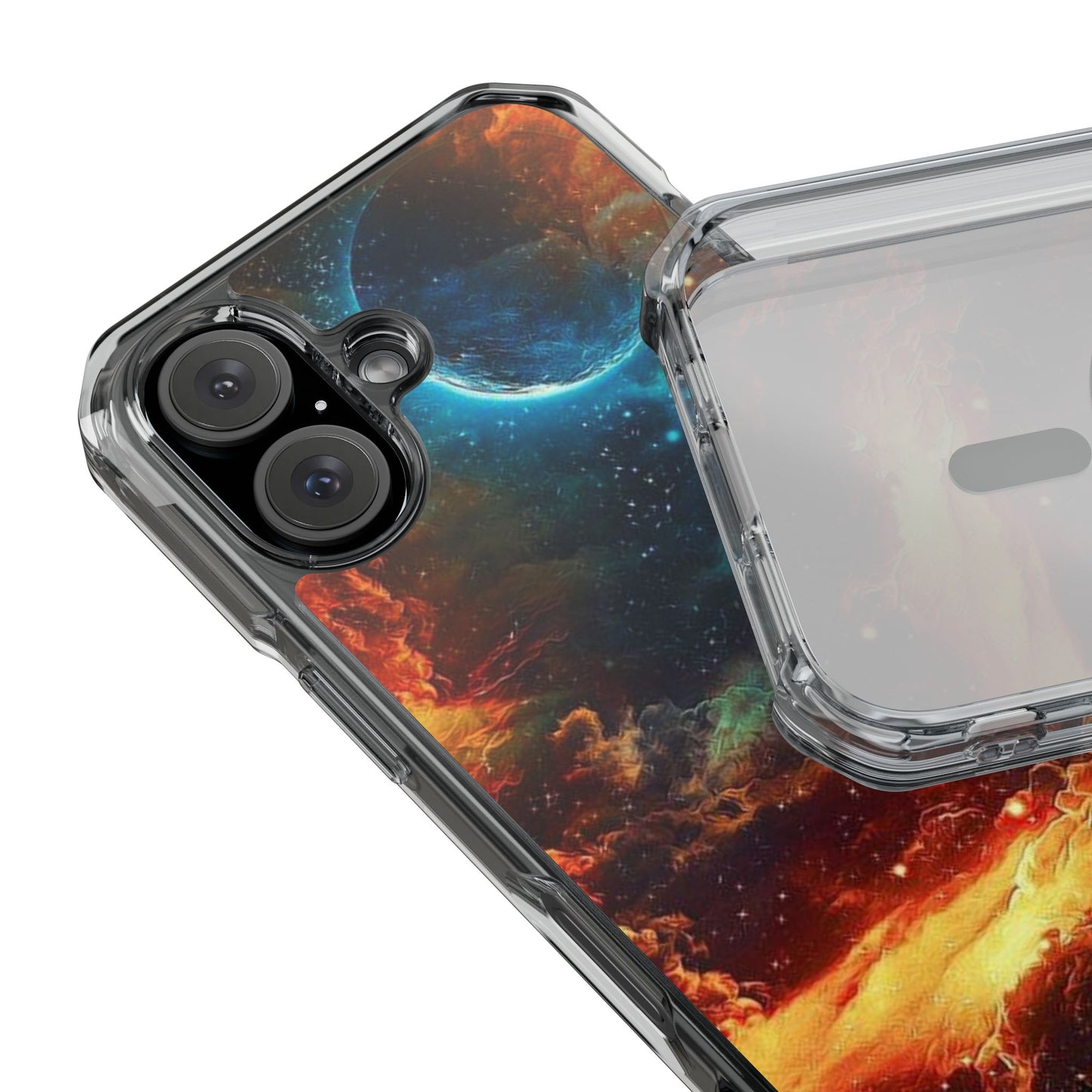 Space Clouds | Iphone 16 Pro Max | Magnetic Clear Impact Cases