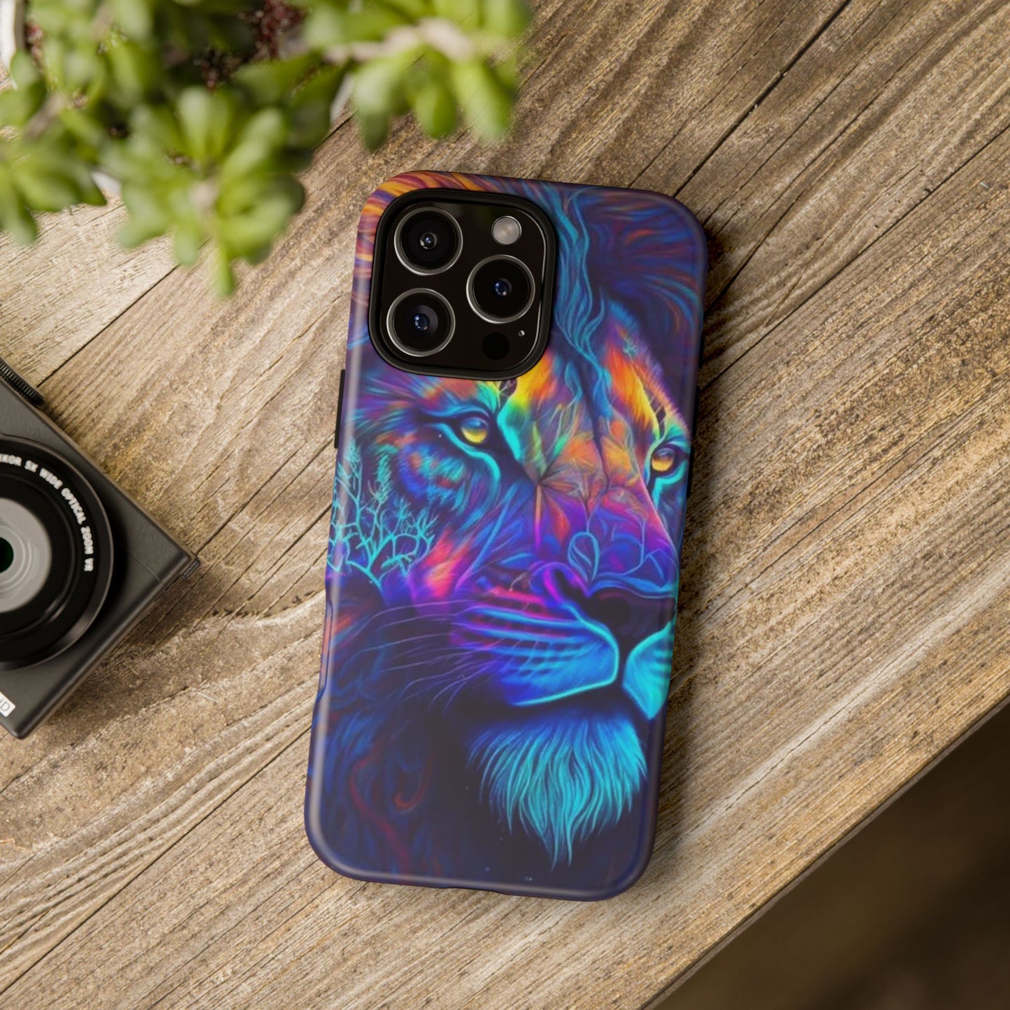 Lion Neon Color | Iphone 16 Pro Max | IPhone Tough Cases