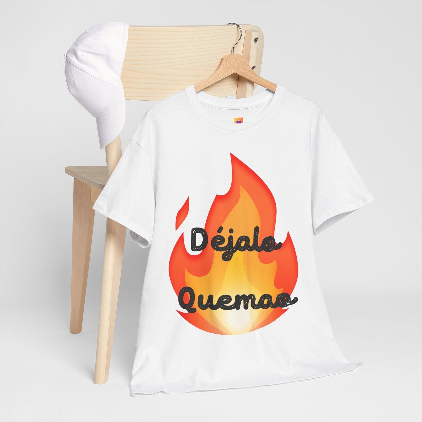 Déjalo Quemao | Pulover Cubano | Frases del Reparto cubano | Camiseta unisex de algodón pesado