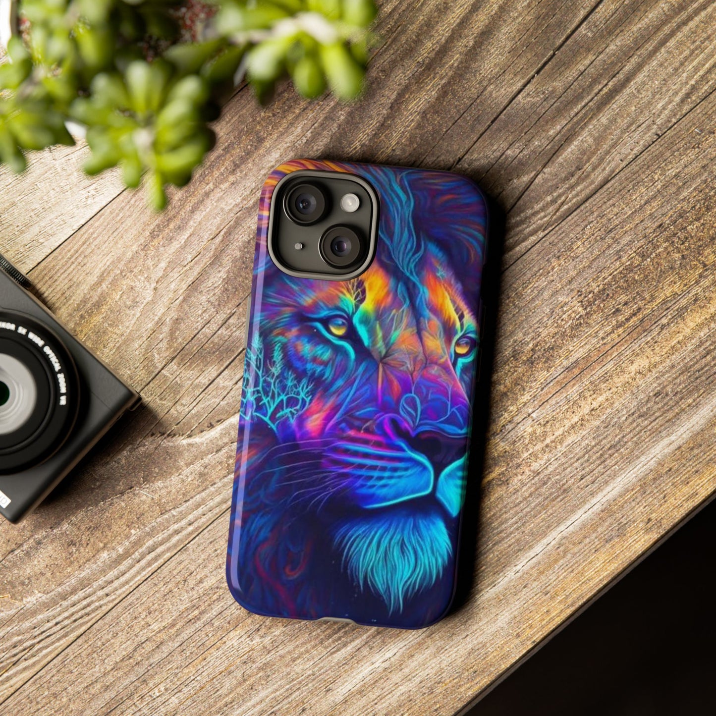 Lion Neon Color | Iphone 16 Pro Max | IPhone Tough Cases