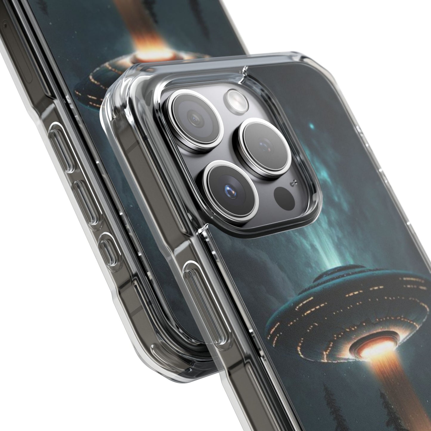 UFO flying | Iphone 16 Pro Max | Magnetic Clear Impact Cases