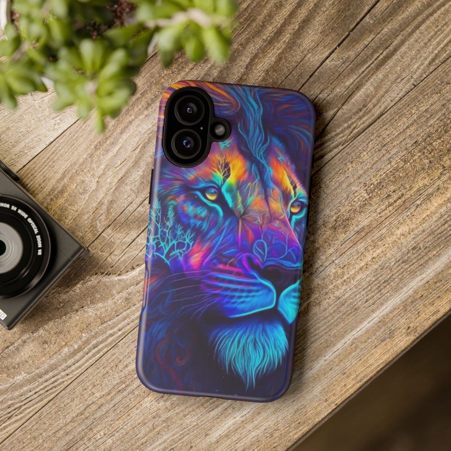 Lion Neon Color | Iphone 16 Pro Max | IPhone Tough Cases