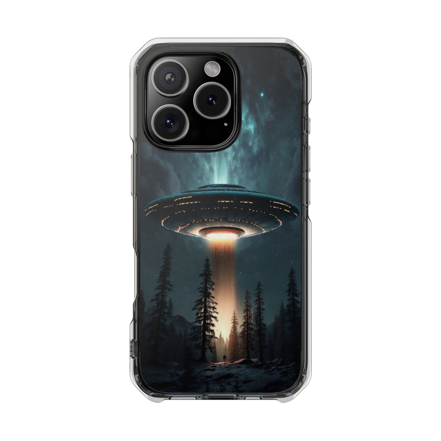 UFO flying | Iphone 16 Pro Max | Magnetic Clear Impact Cases