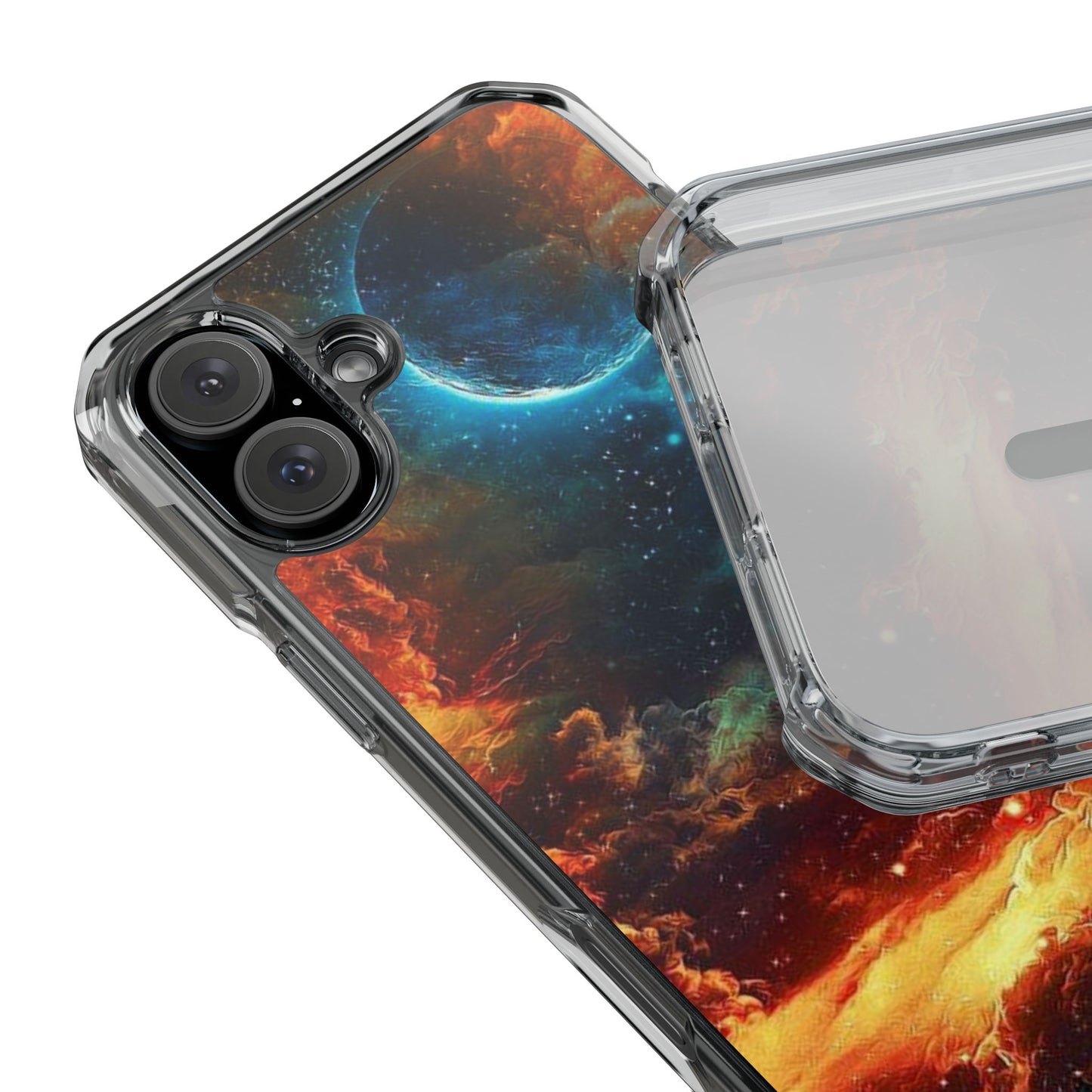 Space Clouds | Iphone 16 Pro Max | Magnetic Clear Impact Cases