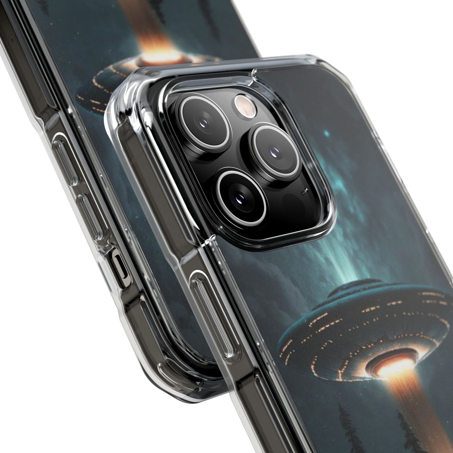 UFO flying | Iphone 16 Pro Max | Magnetic Clear Impact Cases