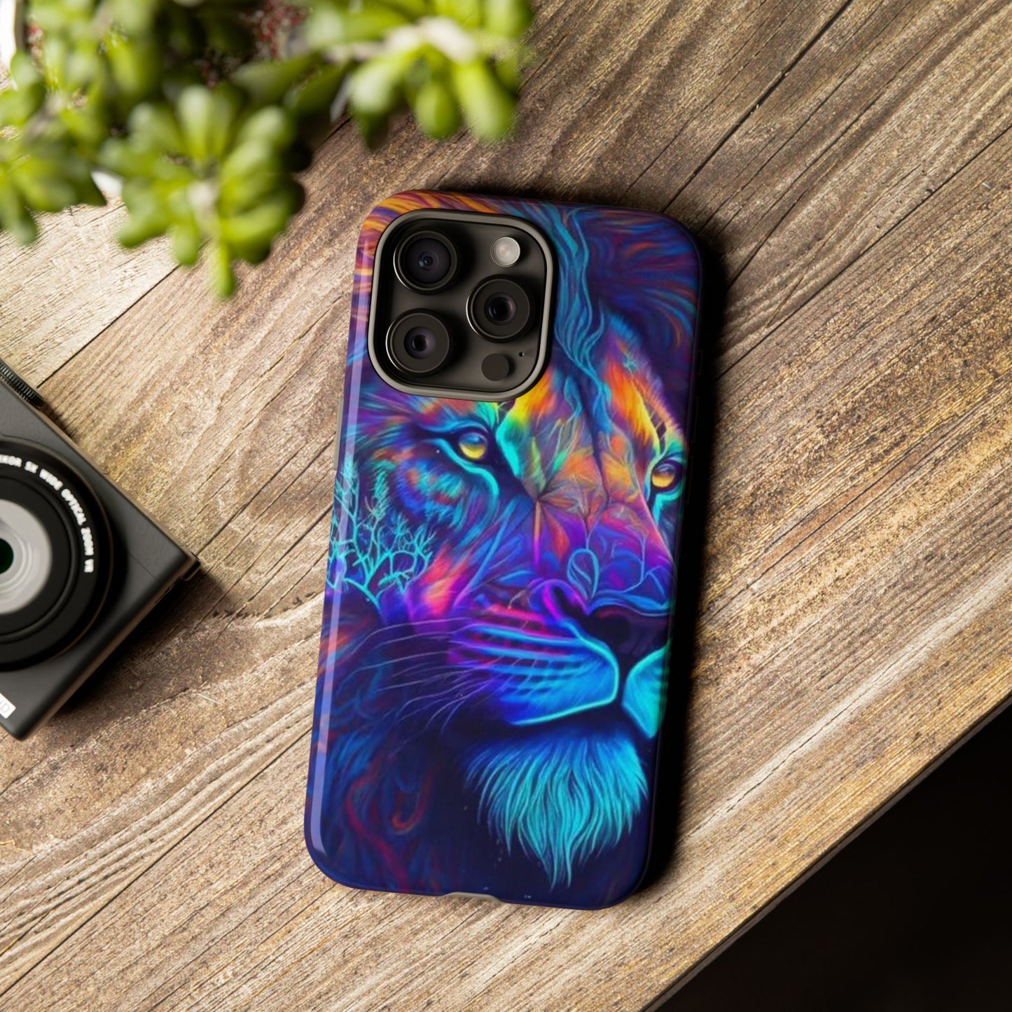 Lion Neon Color | Iphone 16 Pro Max | IPhone Tough Cases