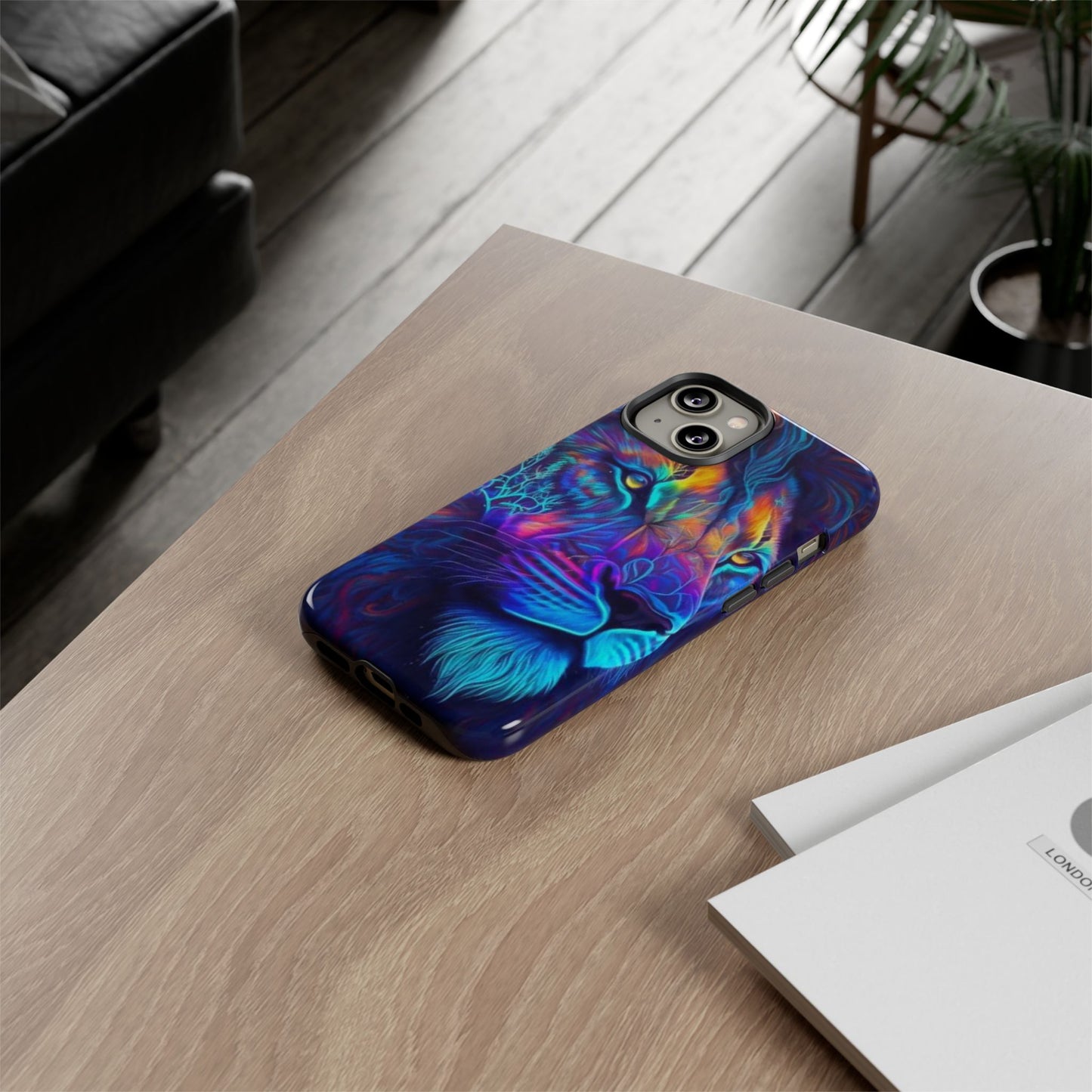 Lion Neon Color | Iphone 16 Pro Max | IPhone Tough Cases