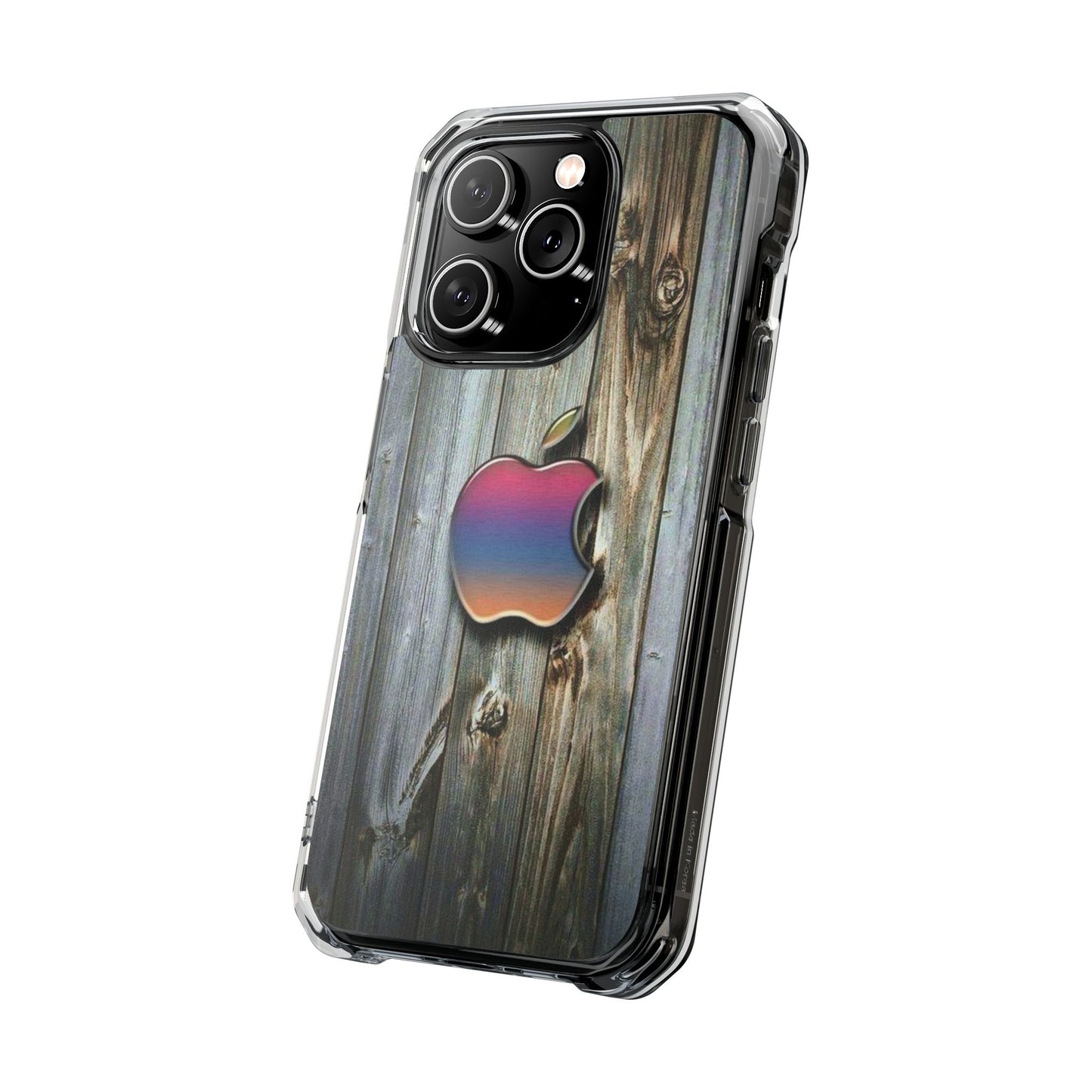 Wooden Apple | Iphone 16 Pro Max | Magnetic Clear Impact Cases