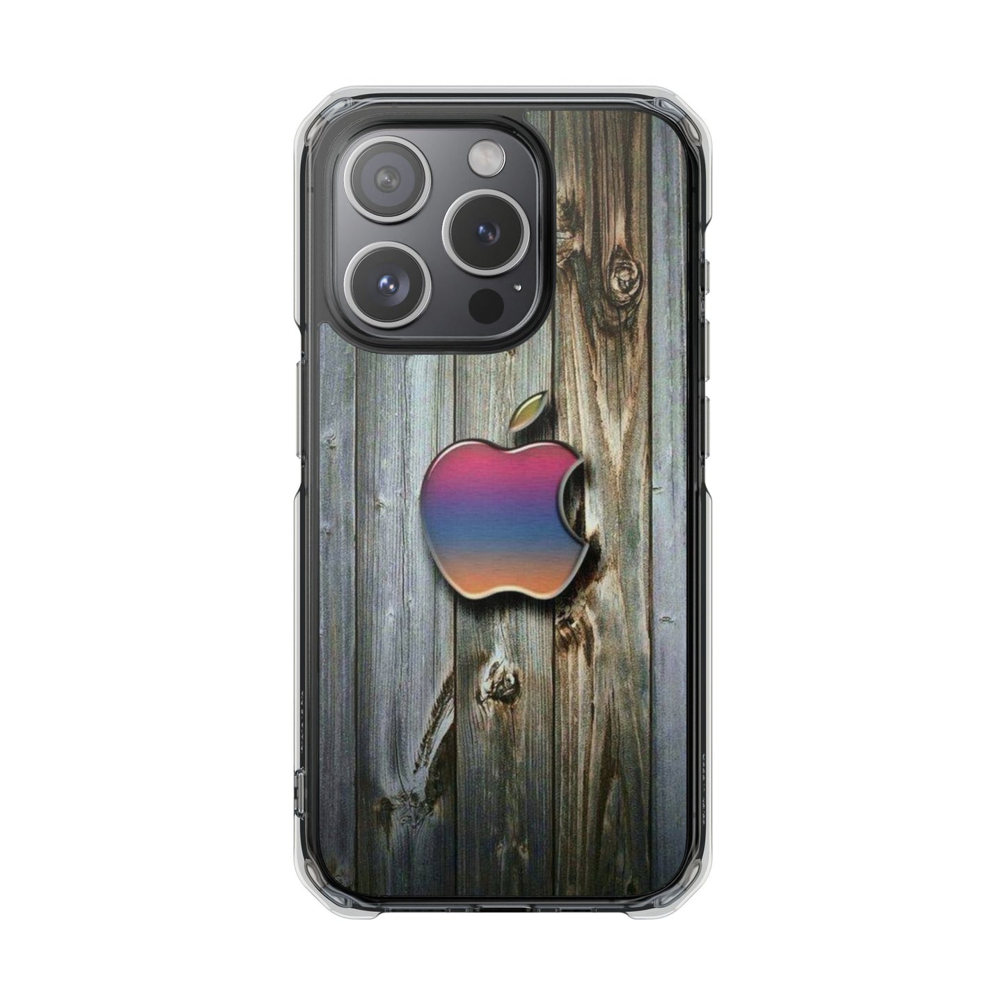 Wooden Apple | Iphone 16 Pro Max | Magnetic Clear Impact Cases