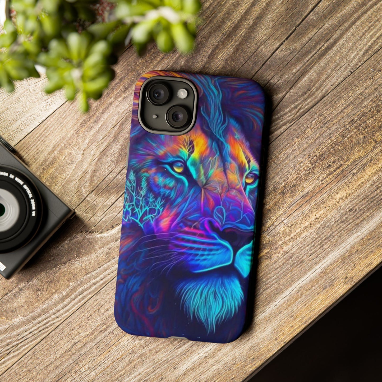 Lion Neon Color | Iphone 16 Pro Max | IPhone Tough Cases