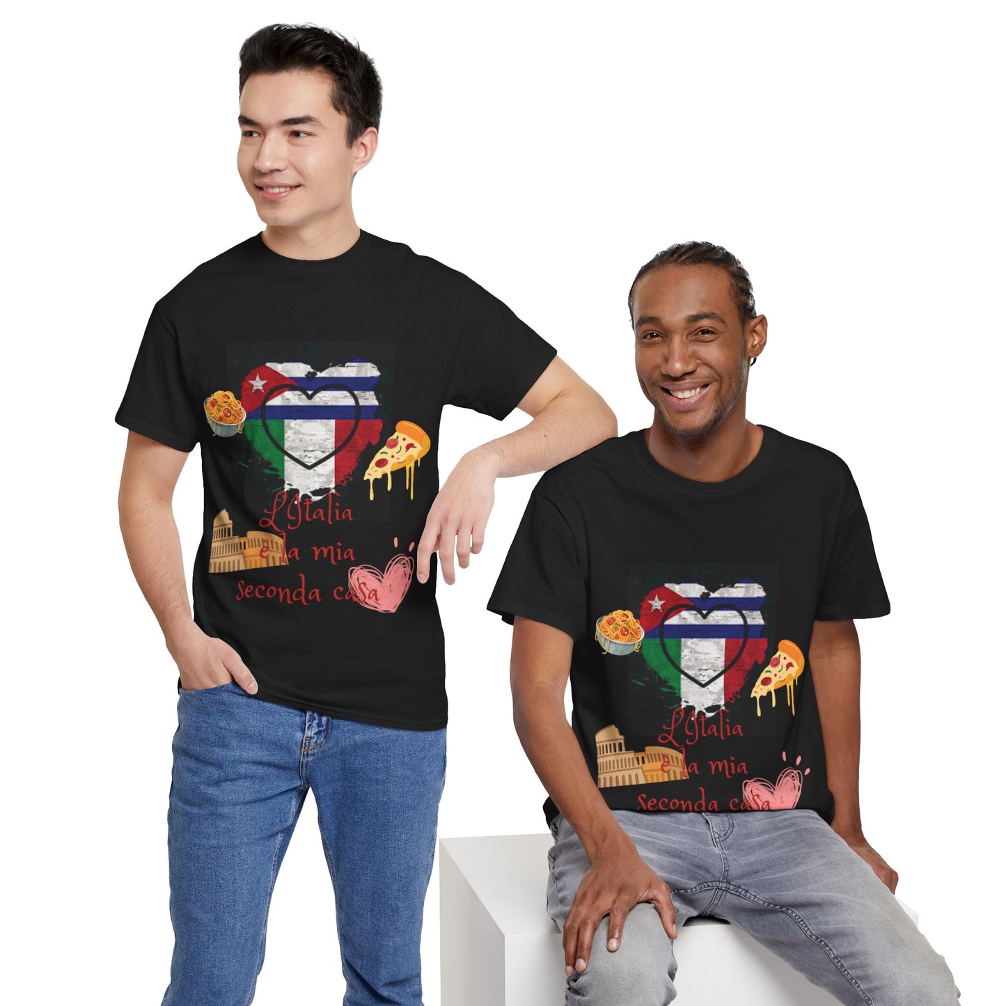 Italia  | Cuba | Segunda Casa | Camiseta unisex de algodón pesado