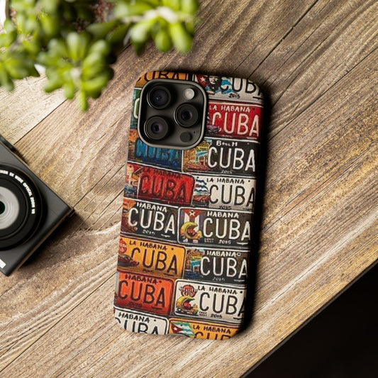 Cuban Old Car Registration Tough Cases| Iphone 16| Samsung Galaxy S 24