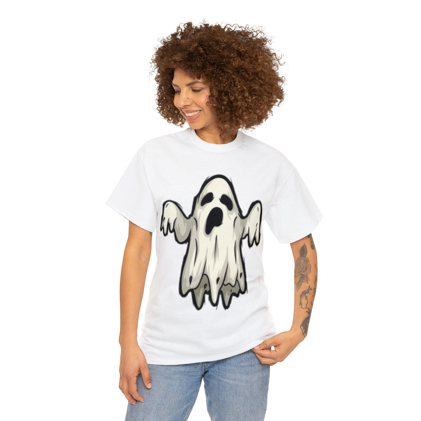 Sheet Ghost | Cute Ghost |  Unisex Heavy Cotton Tee