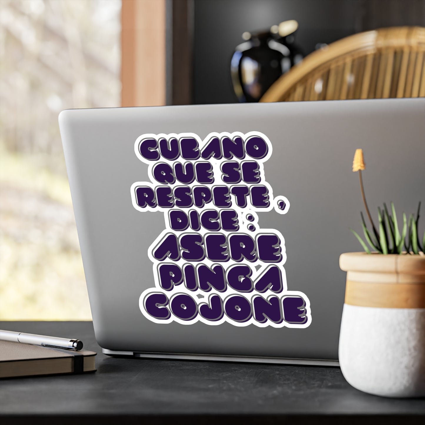 Cubano que se respete | Frase cubana  | Cuban Insults  | Kiss-Cut Vinyl Decals