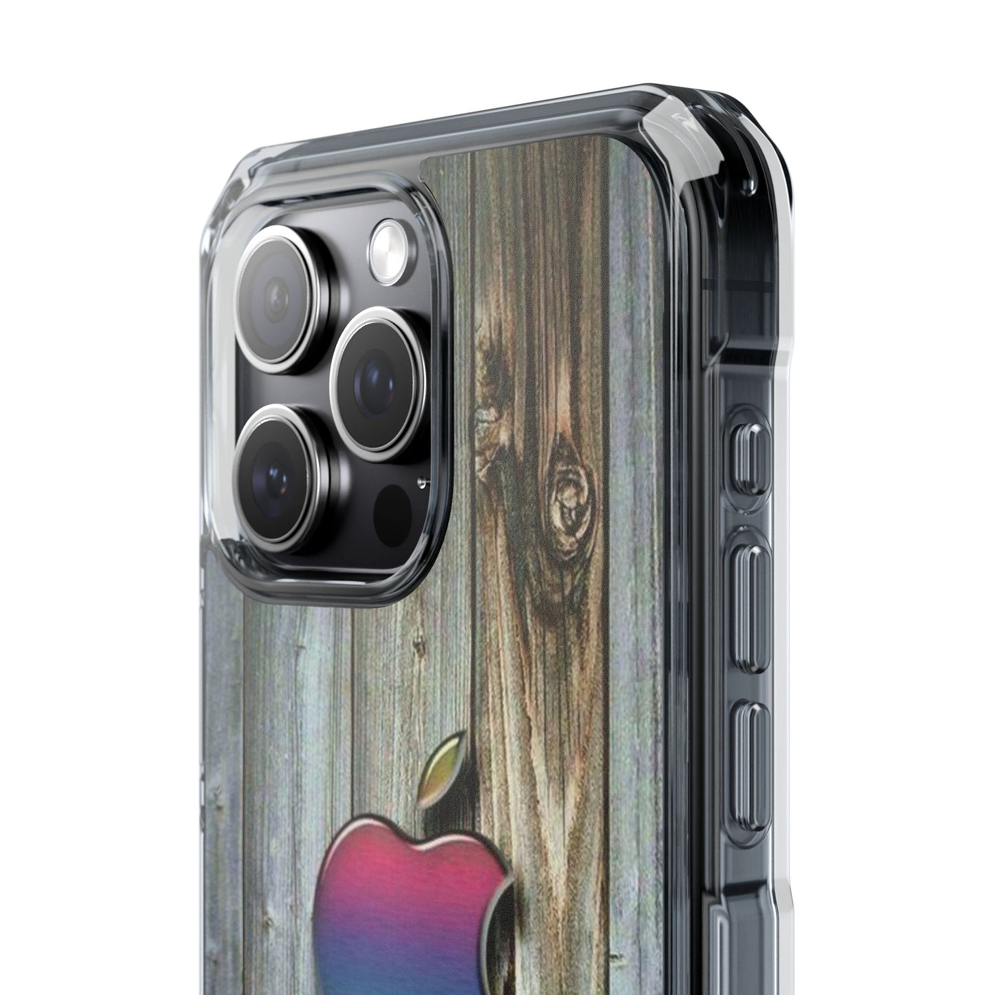 Wooden Apple | Iphone 16 Pro Max | Magnetic Clear Impact Cases