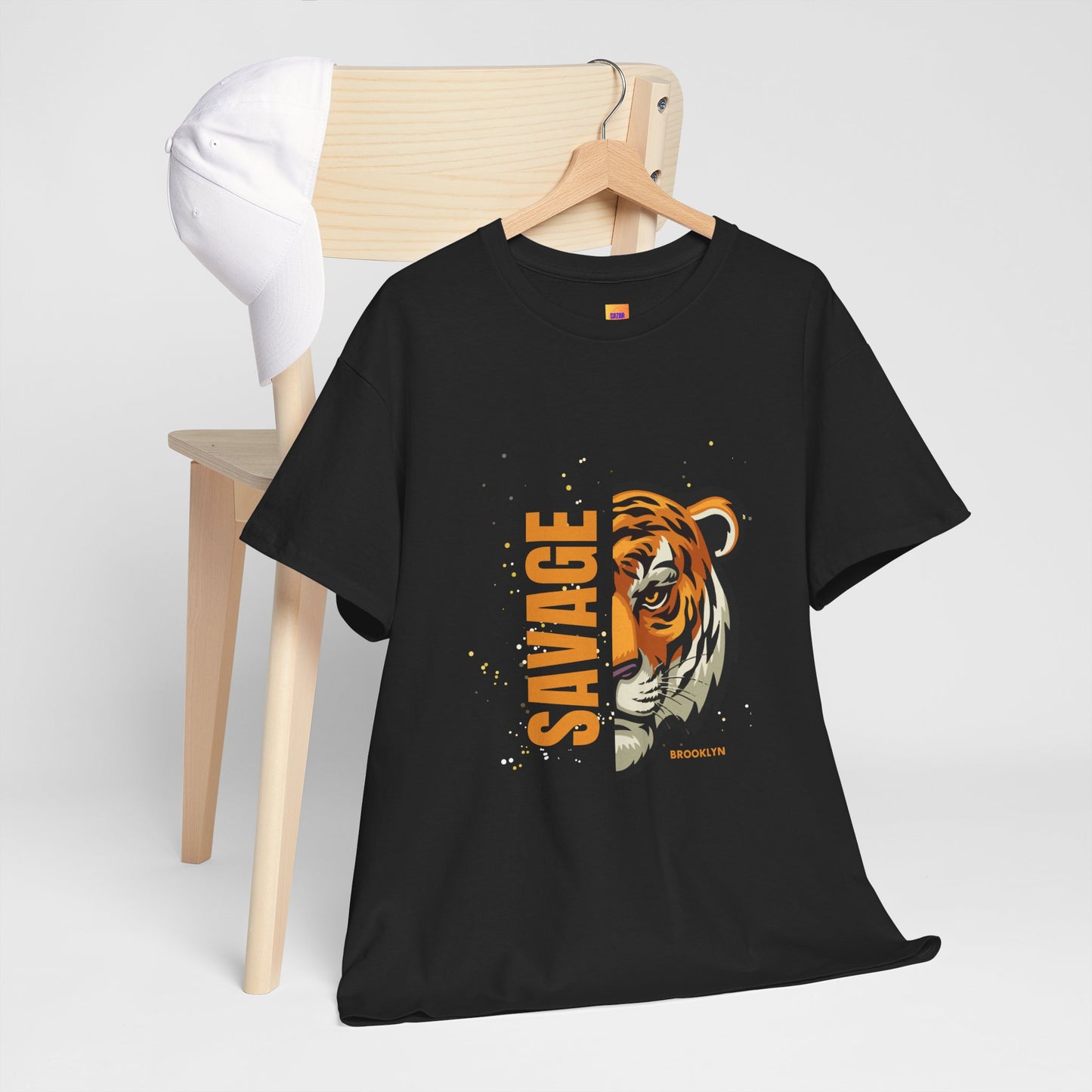 Tigre Savage | Diseño Aesthetic | Camiseta con Tigre | Camiseta unisex de algodón pesado