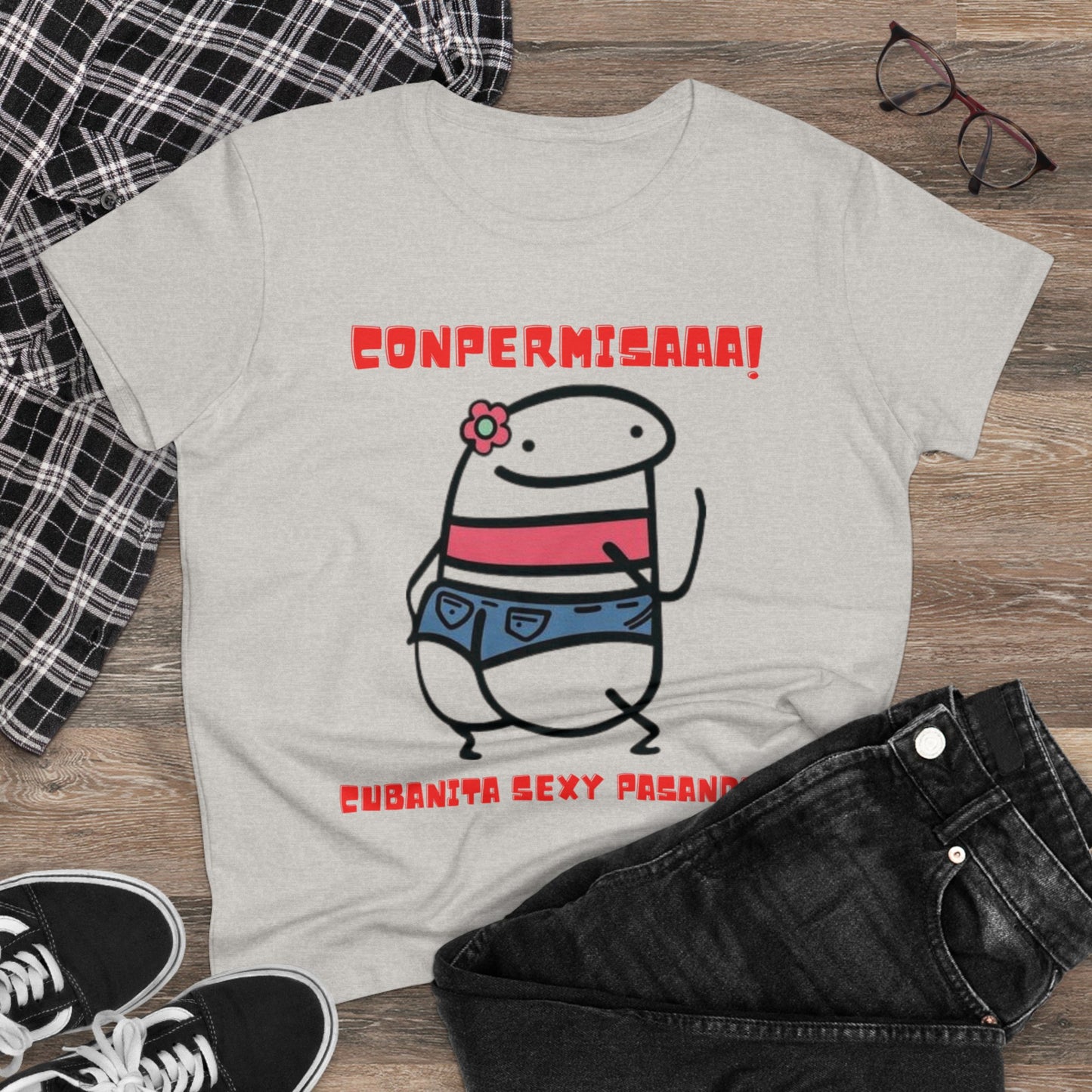 Cubanita Sexy Pasando T-Shirt | Flork | Women's Midweight Cotton Tee