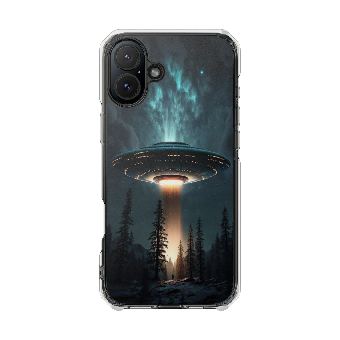 UFO flying | Iphone 16 Pro Max | Magnetic Clear Impact Cases