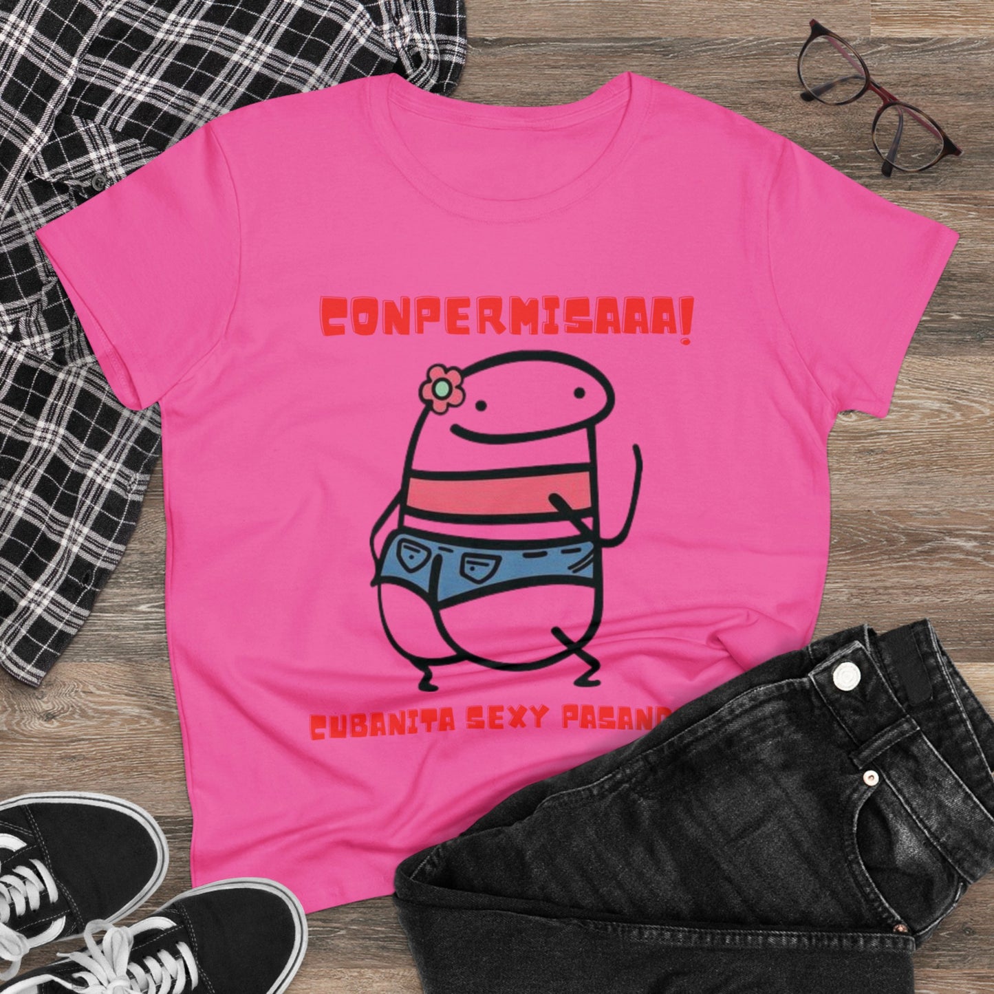 Cubanita Sexy Pasando T-Shirt | Flork | Women's Midweight Cotton Tee