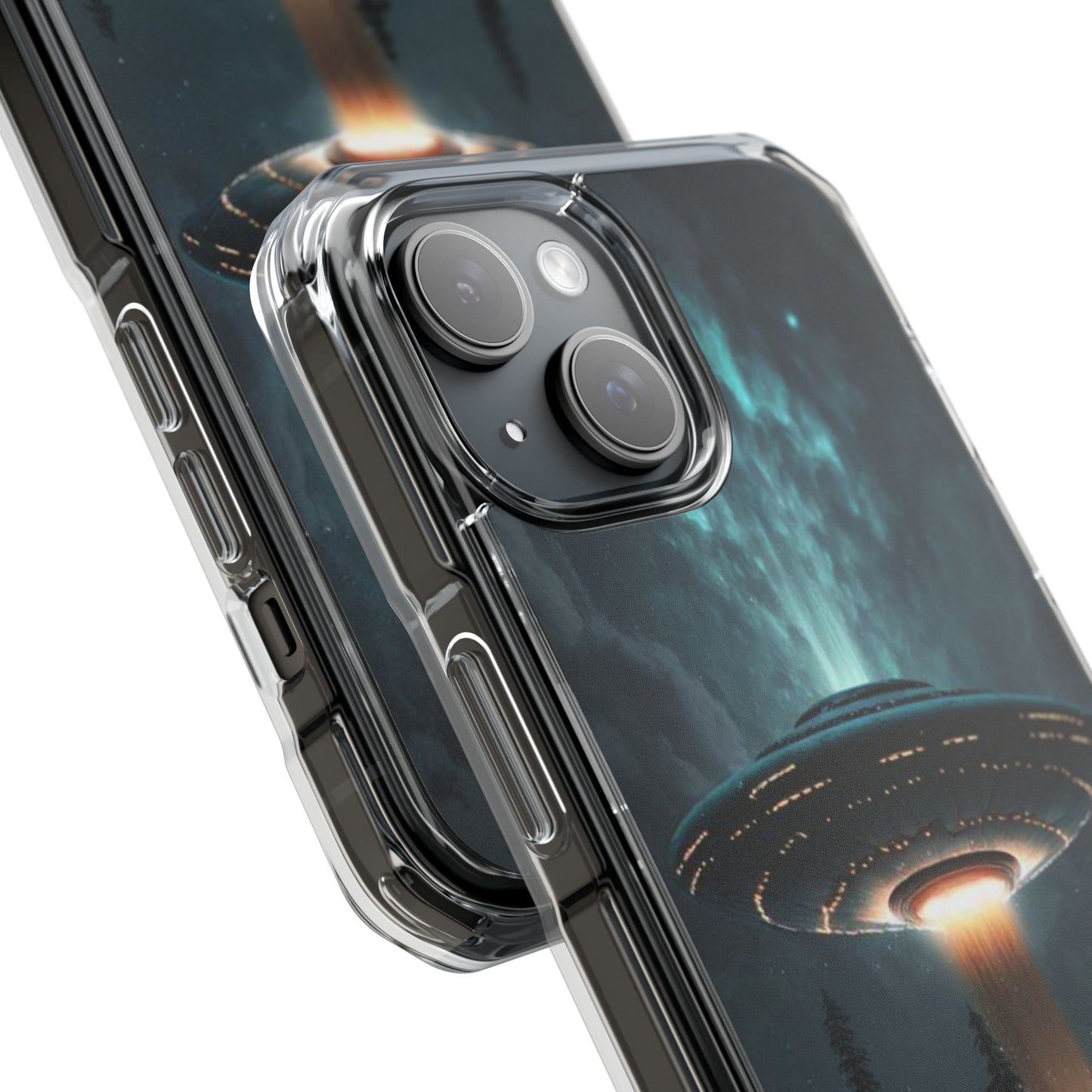 UFO flying | Iphone 16 Pro Max | Magnetic Clear Impact Cases