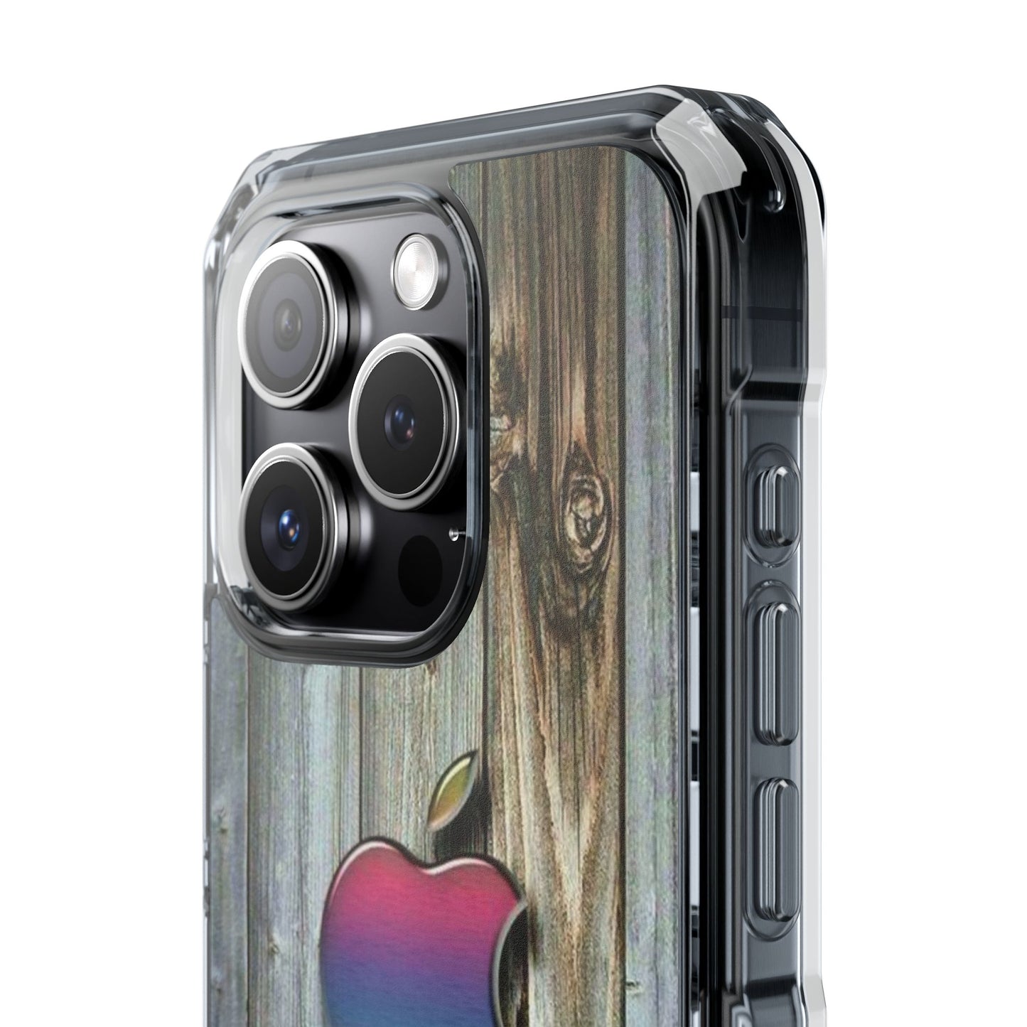 Wooden Apple | Iphone 16 Pro Max | Magnetic Clear Impact Cases