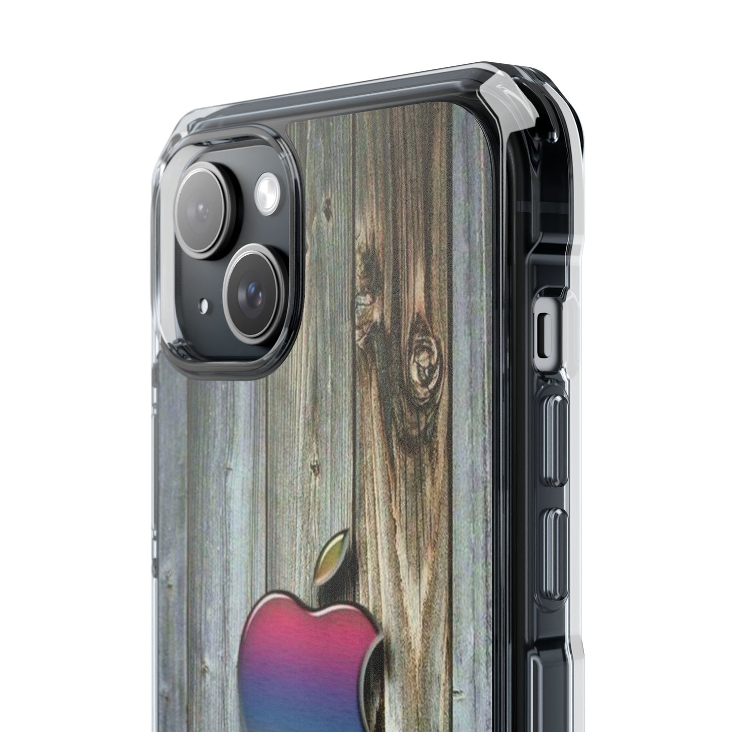 Wooden Apple | Iphone 16 Pro Max | Magnetic Clear Impact Cases