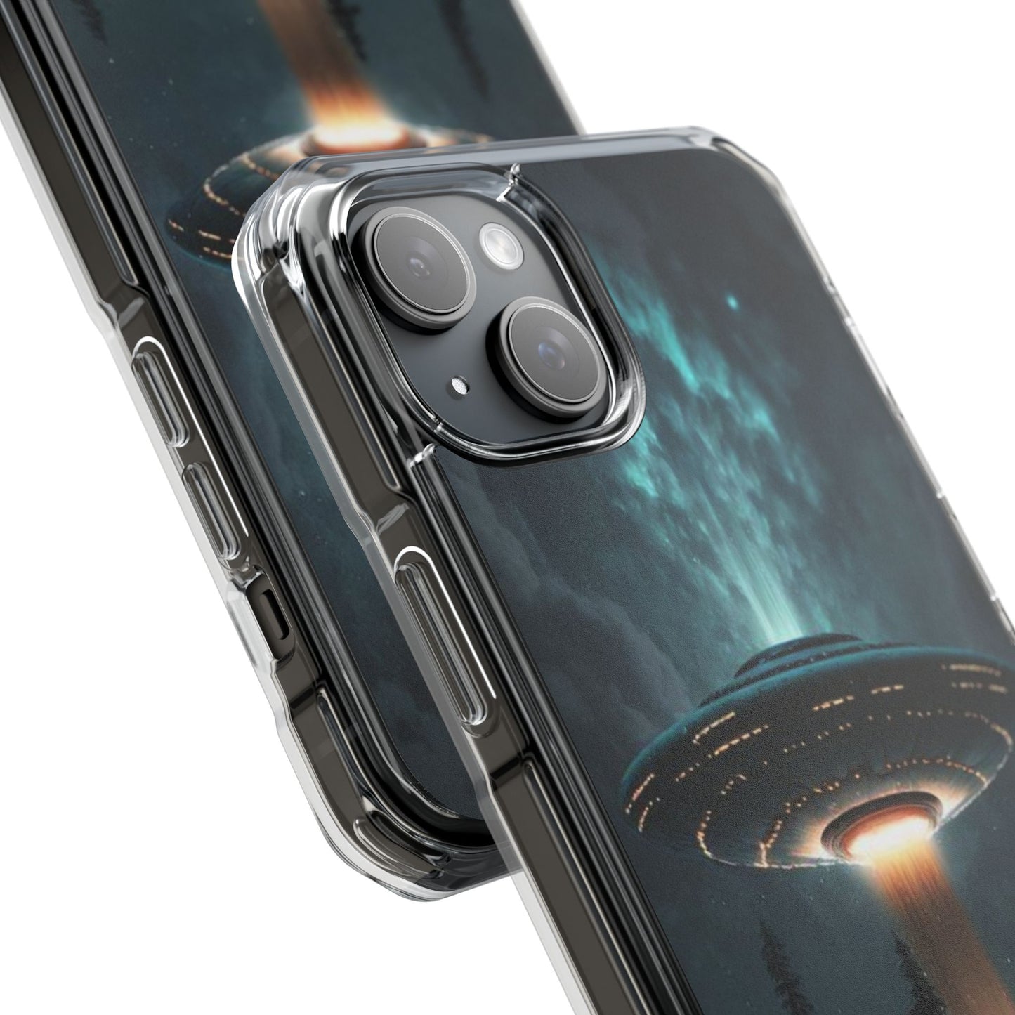 UFO flying | Iphone 16 Pro Max | Magnetic Clear Impact Cases