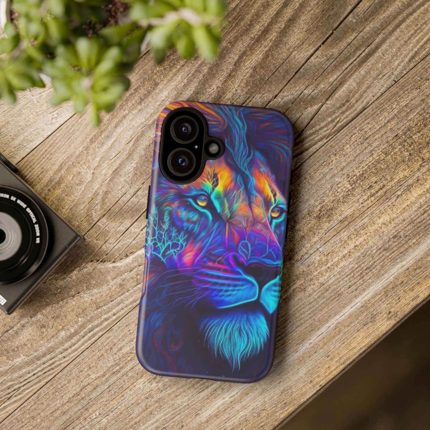 Lion Neon Color | Iphone 16 Pro Max | IPhone Tough Cases