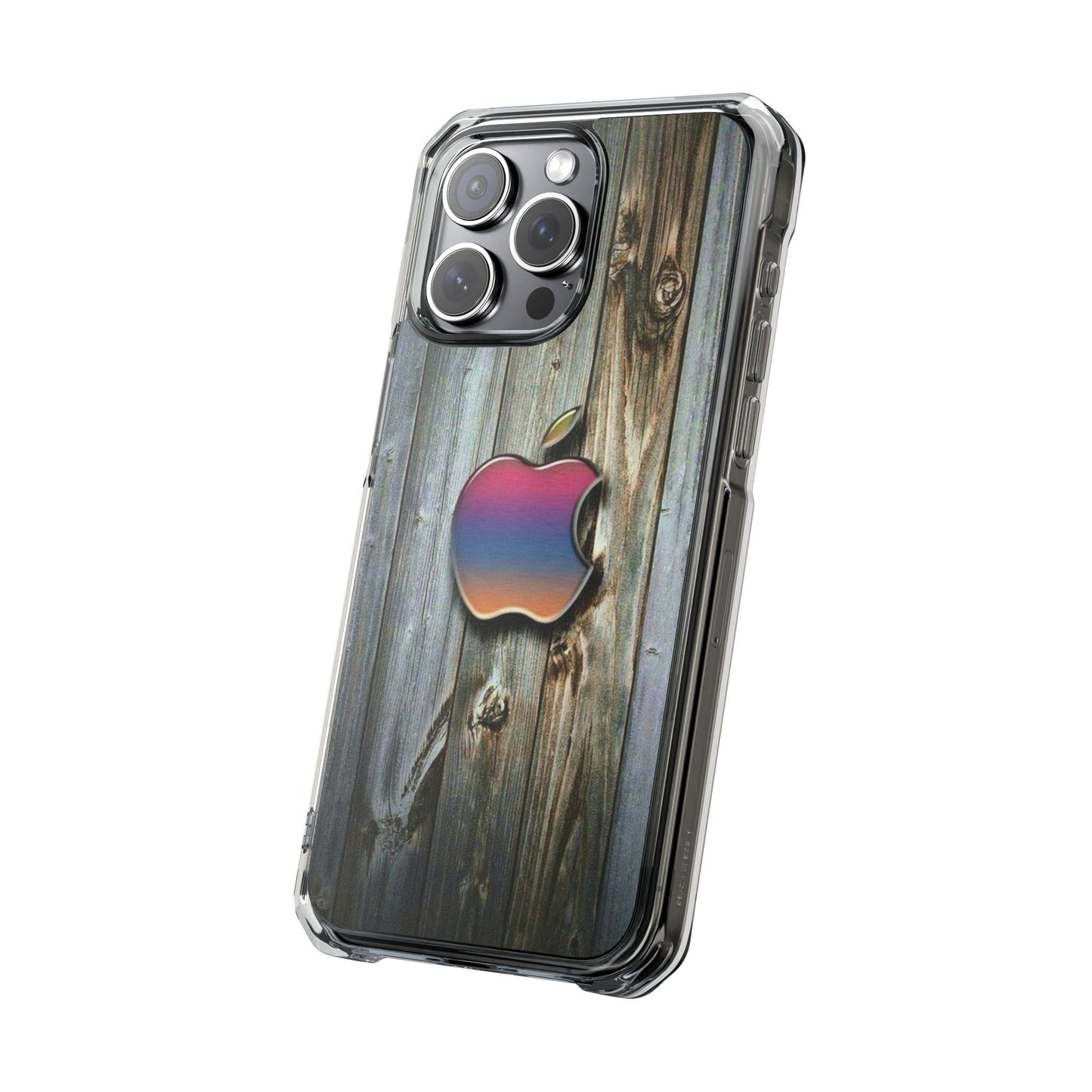 Wooden Apple | Iphone 16 Pro Max | Magnetic Clear Impact Cases