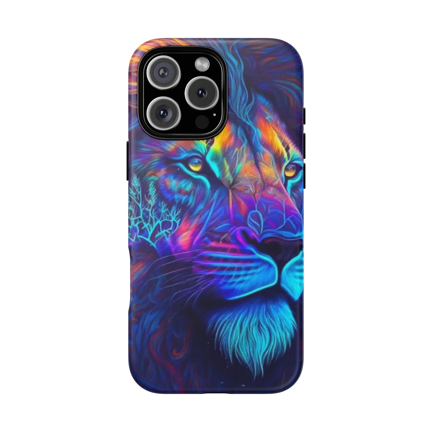 Lion Neon Color | Iphone 16 Pro Max | IPhone Tough Cases