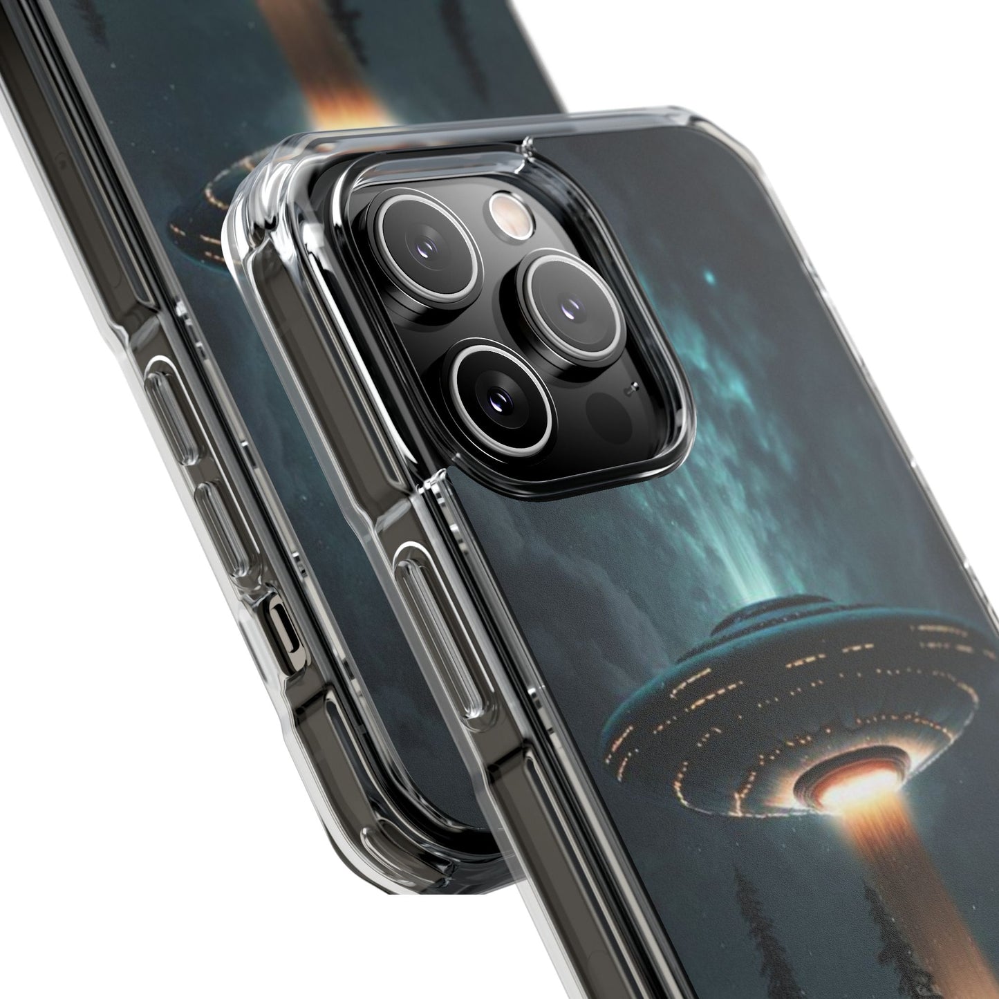 UFO flying | Iphone 16 Pro Max | Magnetic Clear Impact Cases