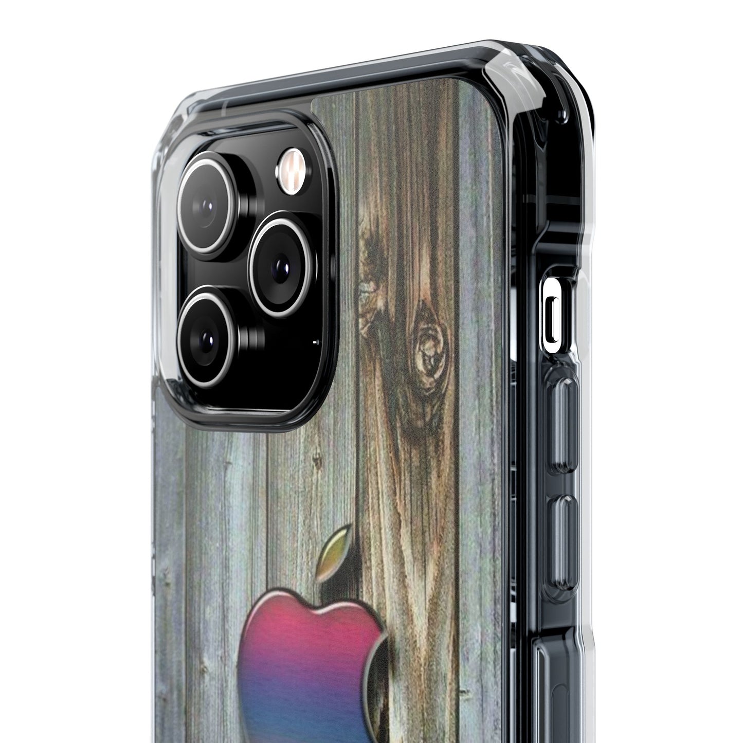 Wooden Apple | Iphone 16 Pro Max | Magnetic Clear Impact Cases