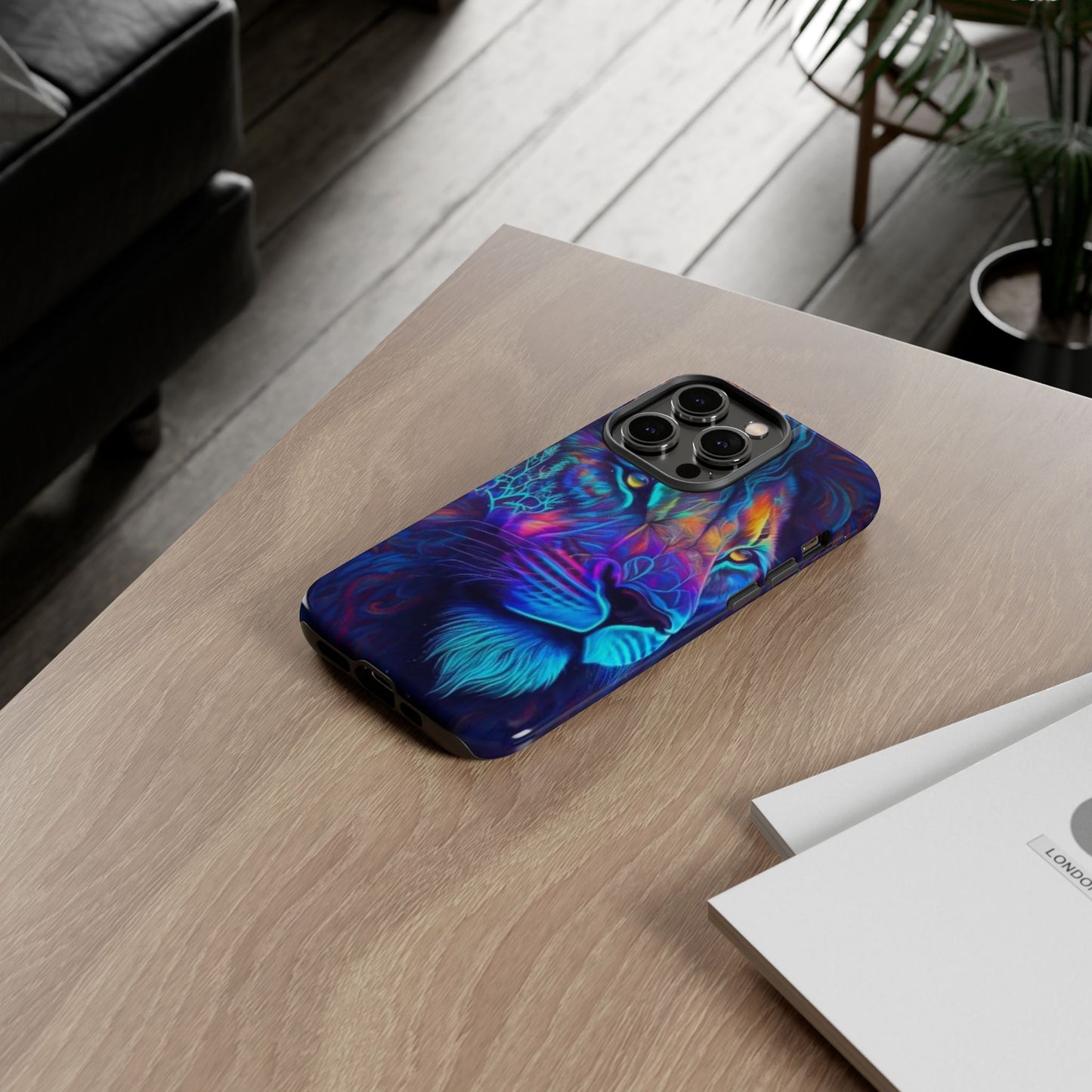 Lion Neon Color | Iphone 16 Pro Max | IPhone Tough Cases