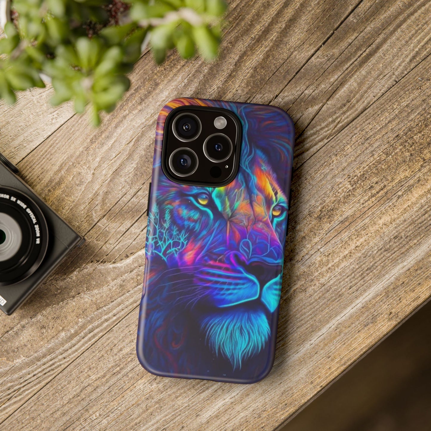 Lion Neon Color | Iphone 16 Pro Max | IPhone Tough Cases