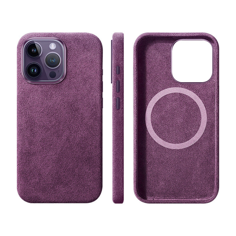 Iphone 16 Cases | Italian Alcantara Skin | Suede Magnetic All-inclusive Phone Case