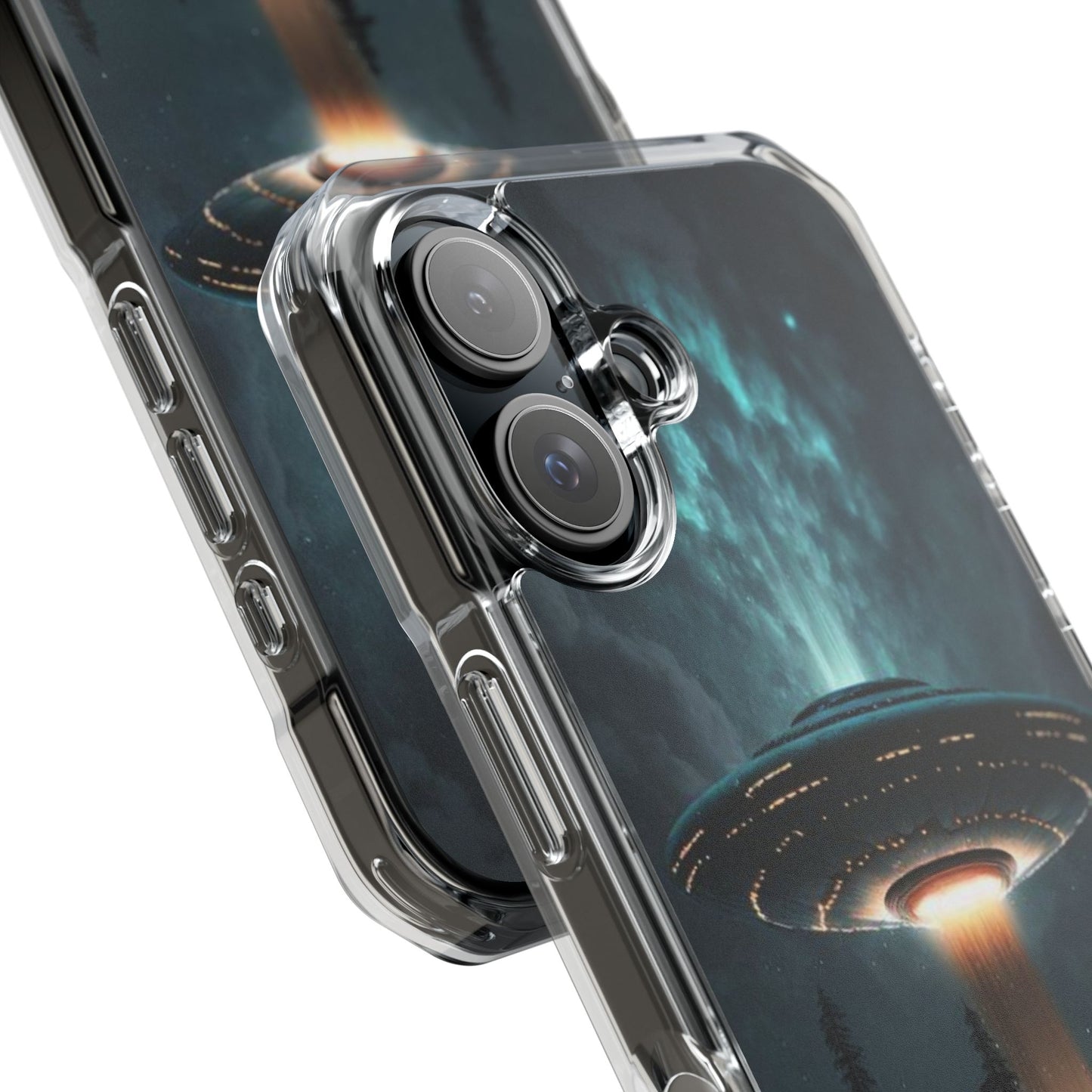 UFO flying | Iphone 16 Pro Max | Magnetic Clear Impact Cases