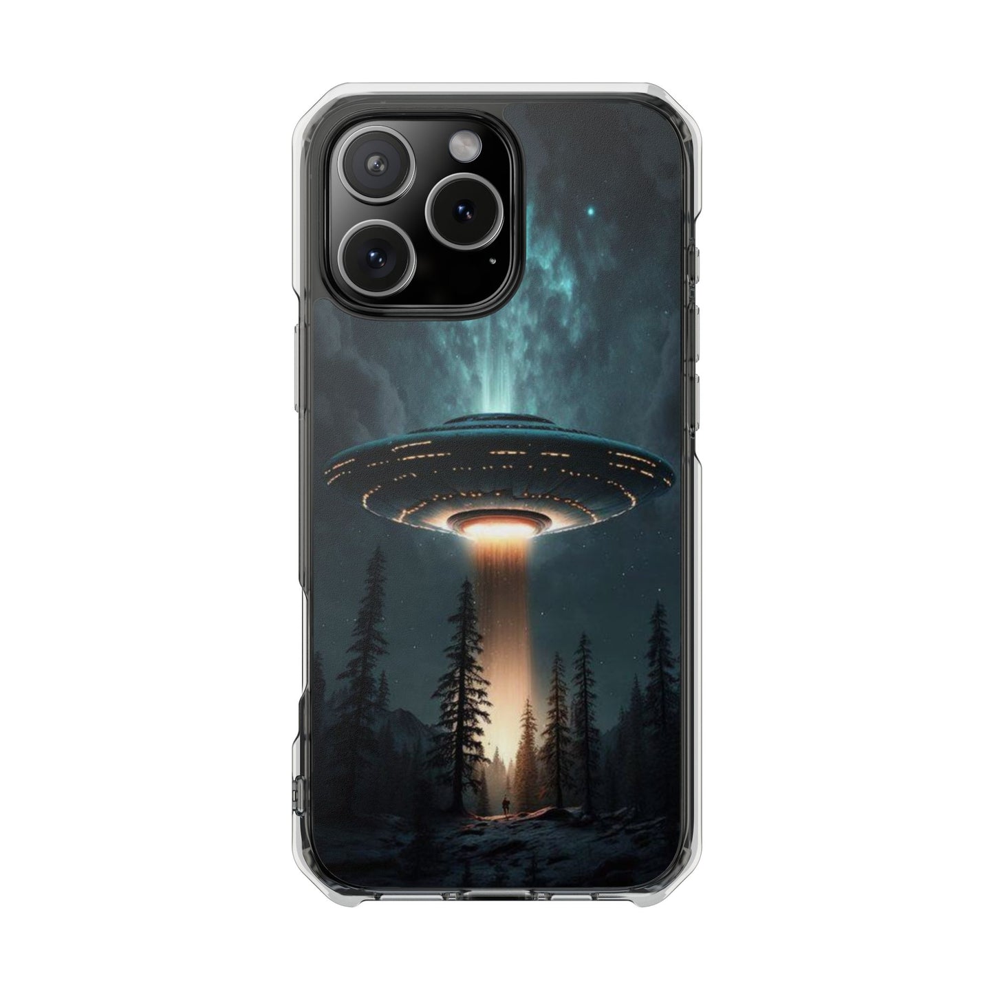 UFO flying | Iphone 16 Pro Max | Magnetic Clear Impact Cases