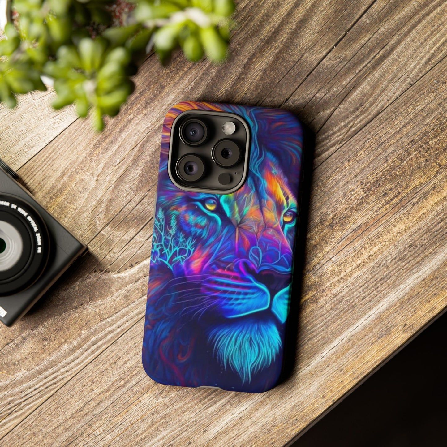 Lion Neon Color | Iphone 16 Pro Max | IPhone Tough Cases