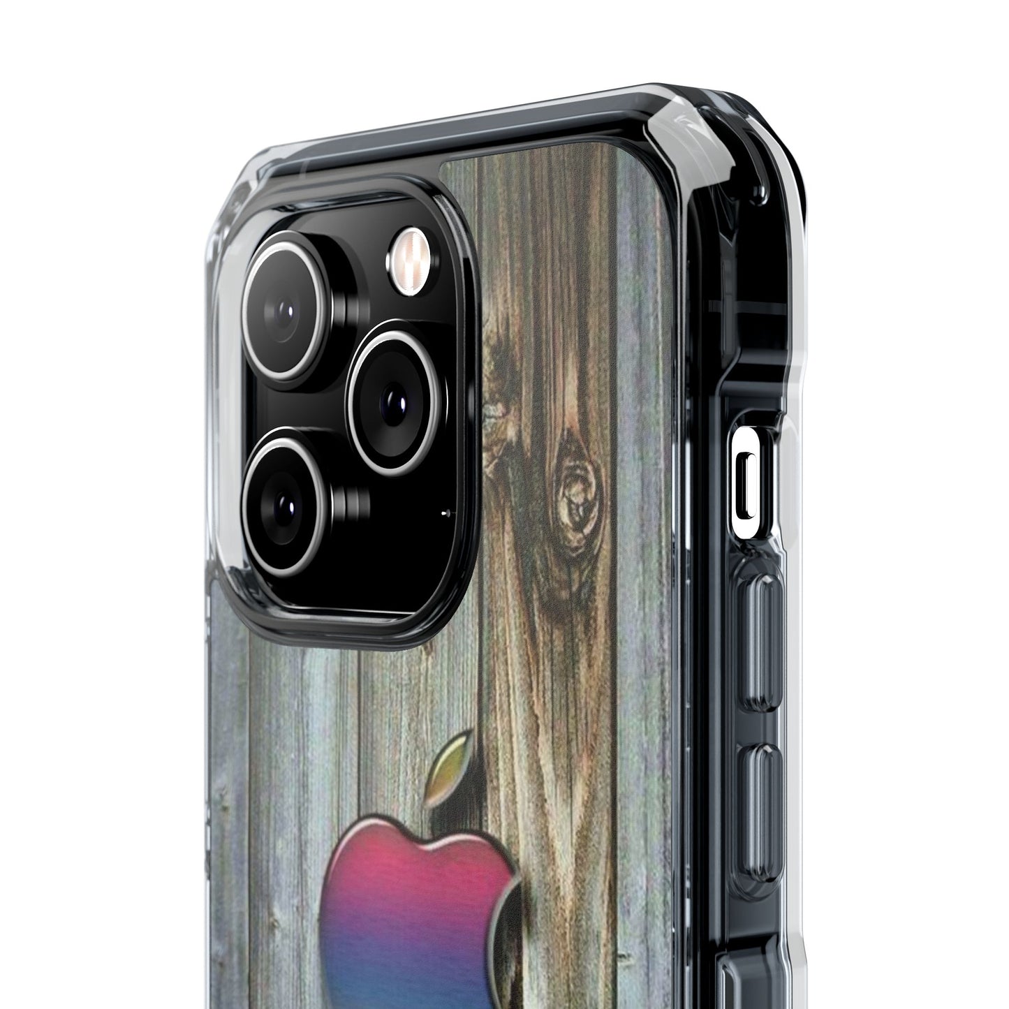 Wooden Apple | Iphone 16 Pro Max | Magnetic Clear Impact Cases