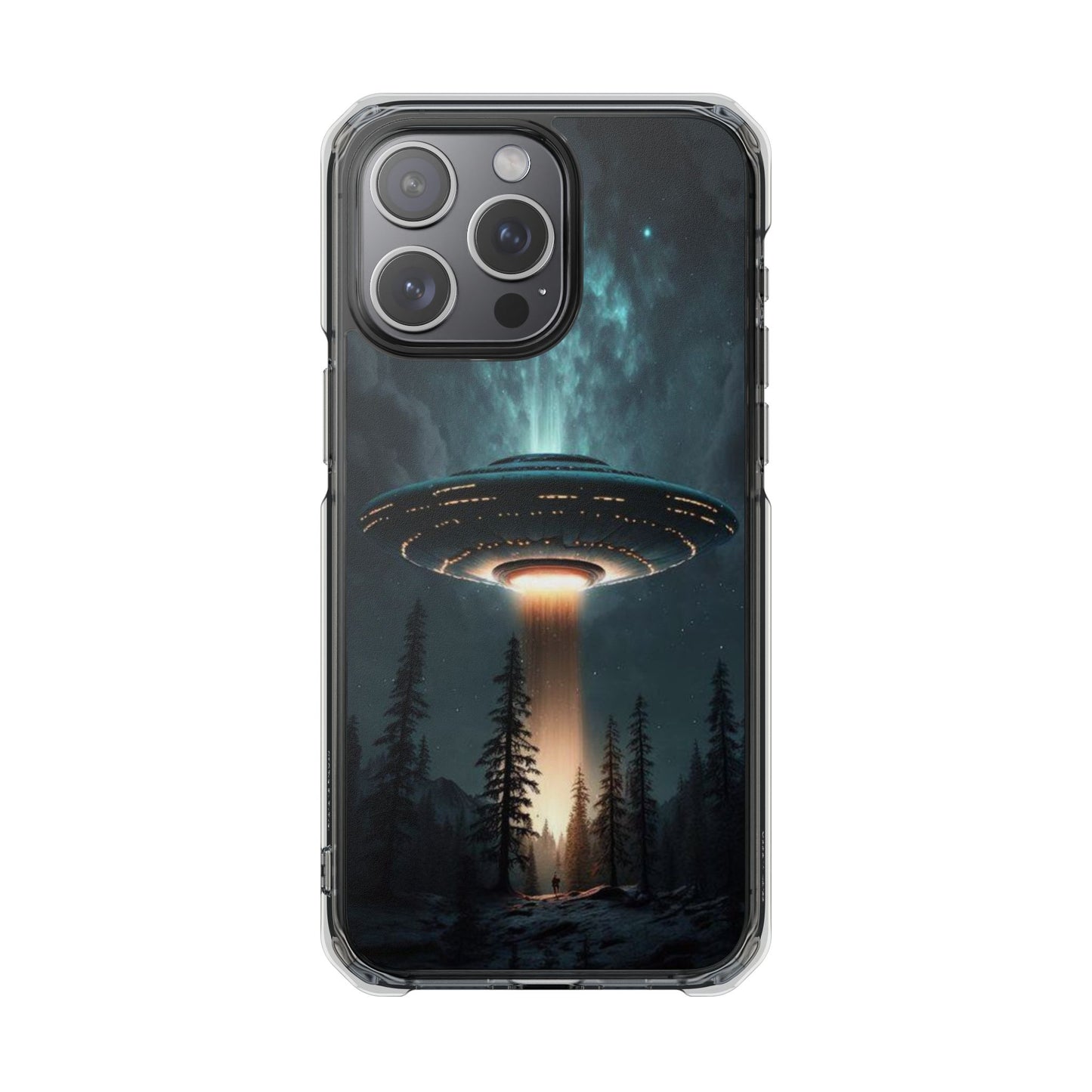 UFO flying | Iphone 16 Pro Max | Magnetic Clear Impact Cases