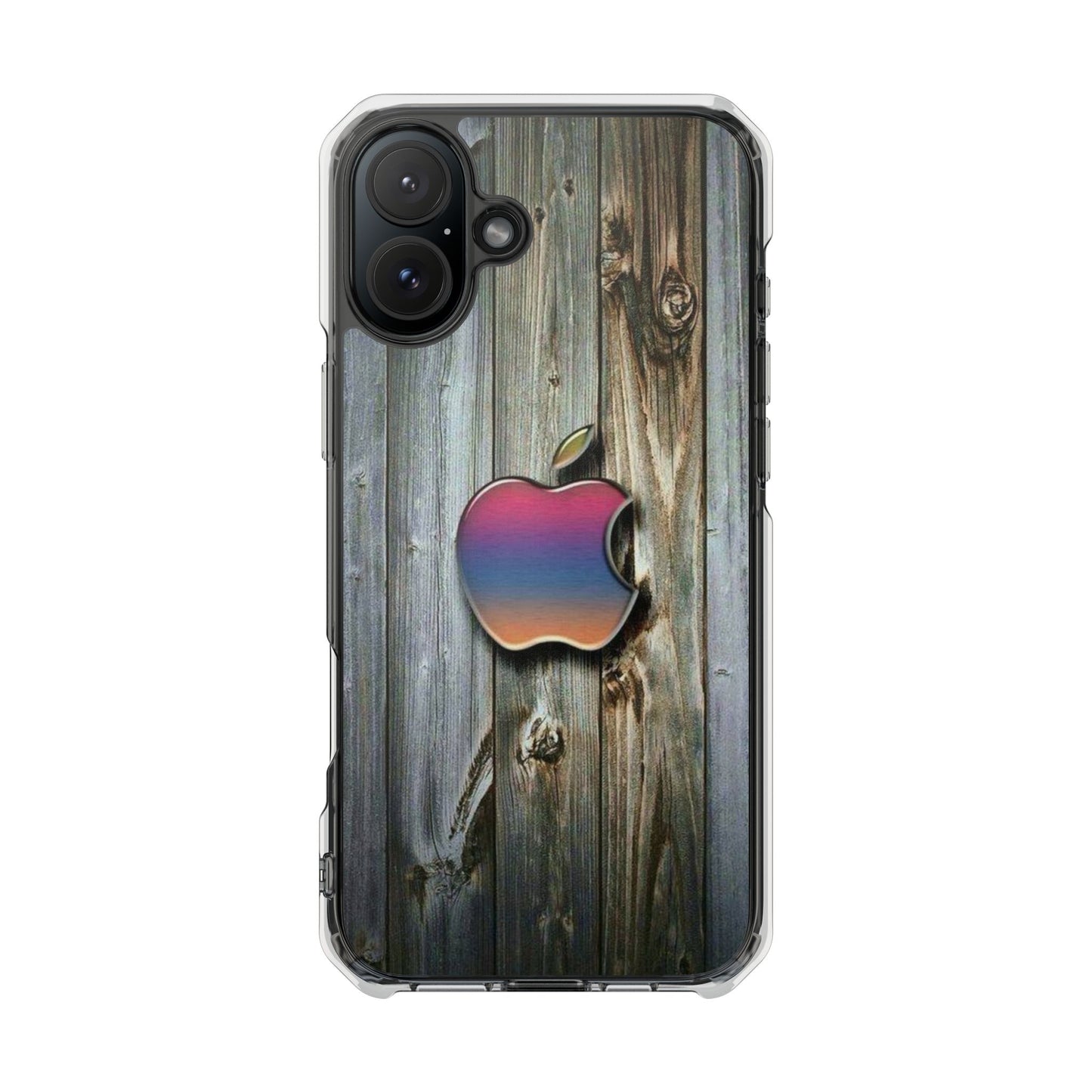 Wooden Apple | Iphone 16 Pro Max | Magnetic Clear Impact Cases