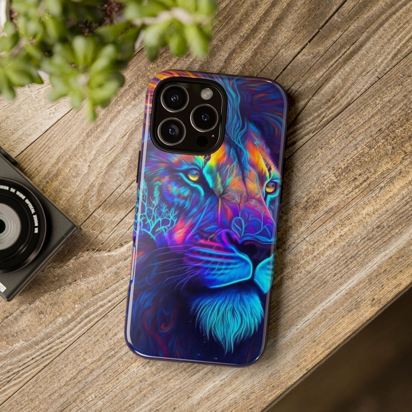 Lion Neon Color | Iphone 16 Pro Max | IPhone Tough Cases