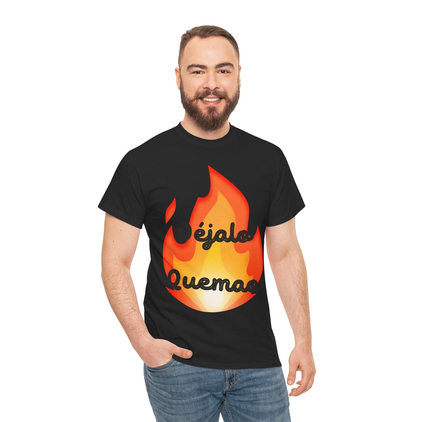 Déjalo Quemao | Pulover Cubano | Frases del Reparto cubano | Camiseta unisex de algodón pesado