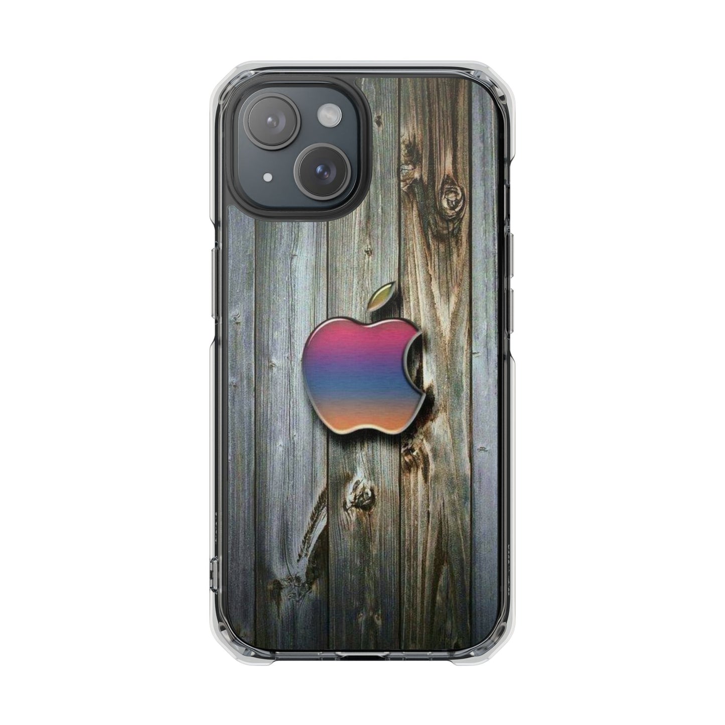 Wooden Apple | Iphone 16 Pro Max | Magnetic Clear Impact Cases