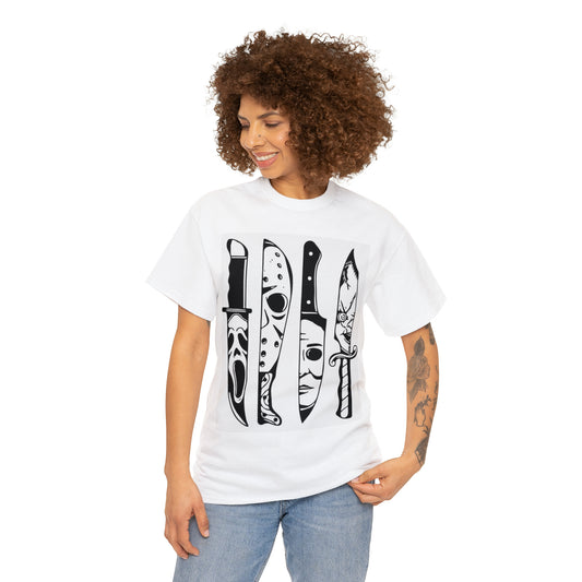 Jason + Chuky + Nightmare + knife | Halloween | Unisex Heavy Cotton Tee