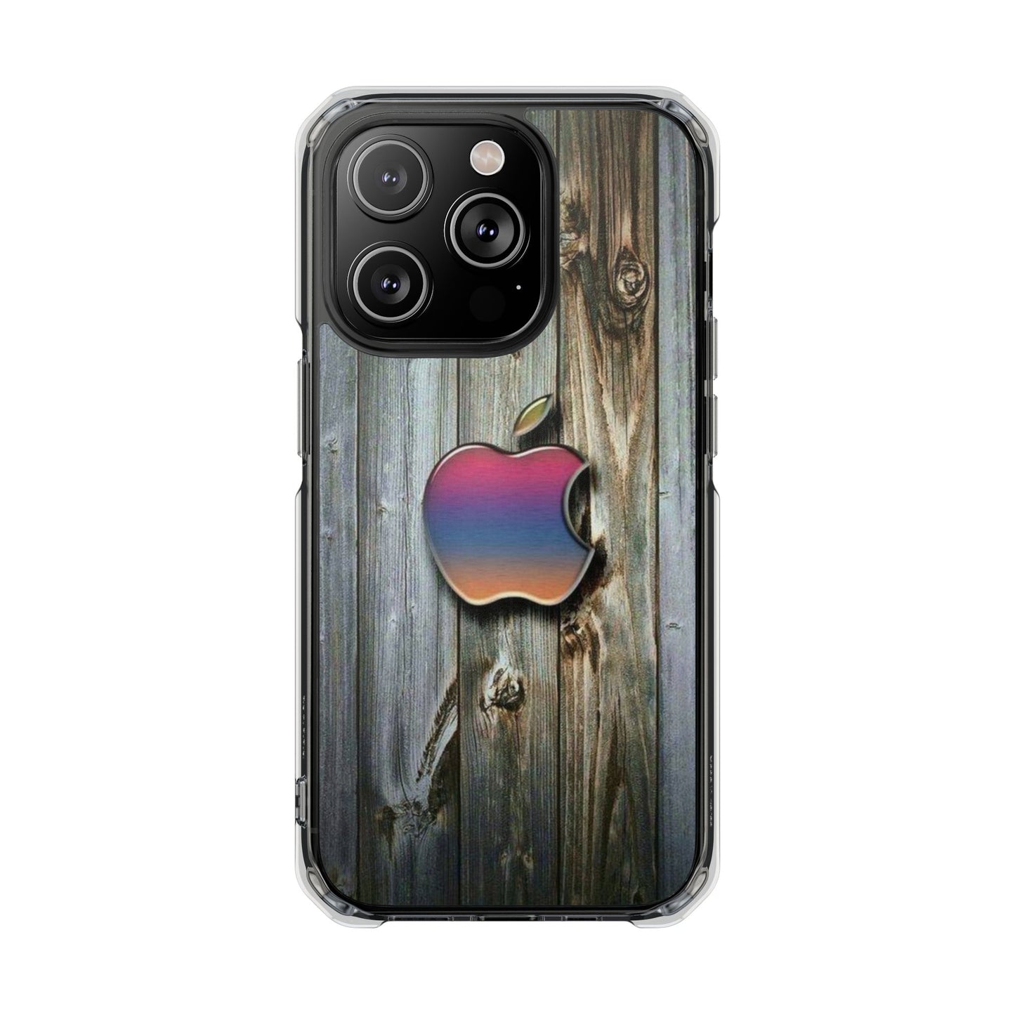 Wooden Apple | Iphone 16 Pro Max | Magnetic Clear Impact Cases