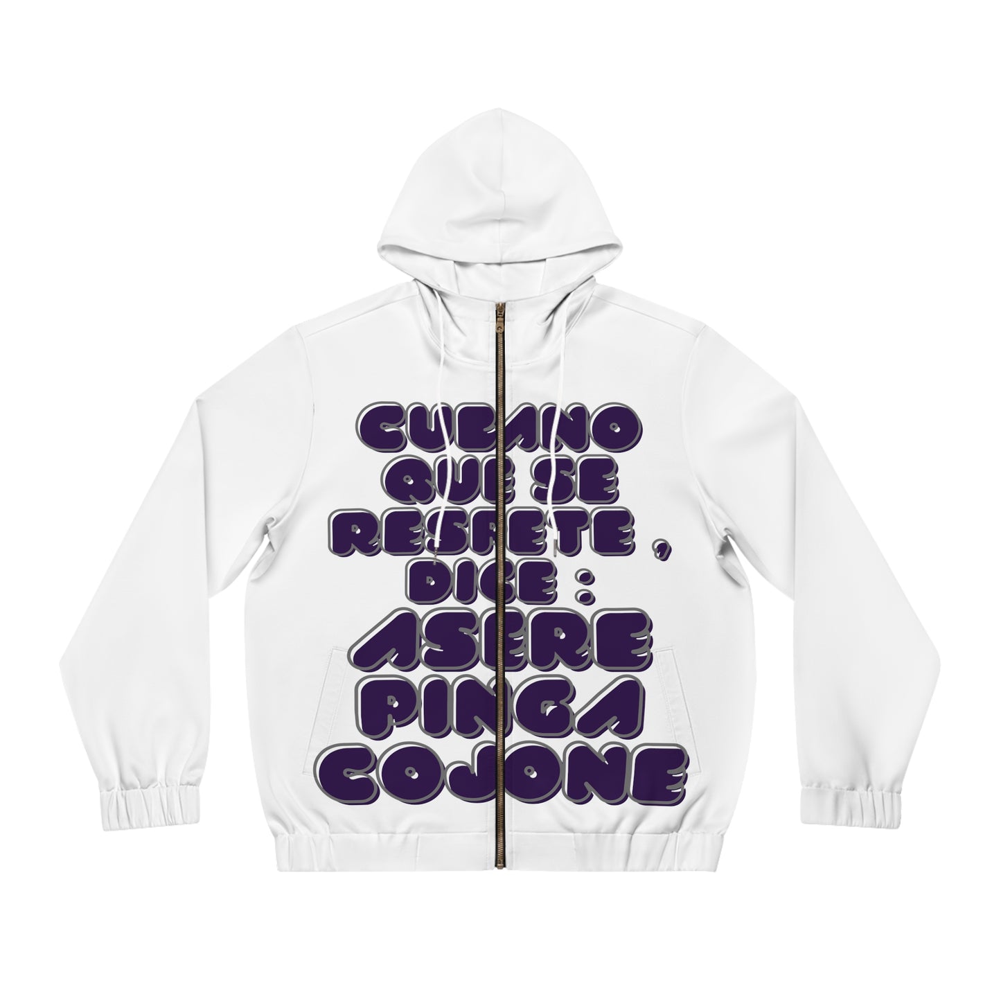 Frase Cubana  |  Cuban Insults  |  Cuban Phrase T-Shirt  |  Men's Full-Zip Hoodie (AOP)