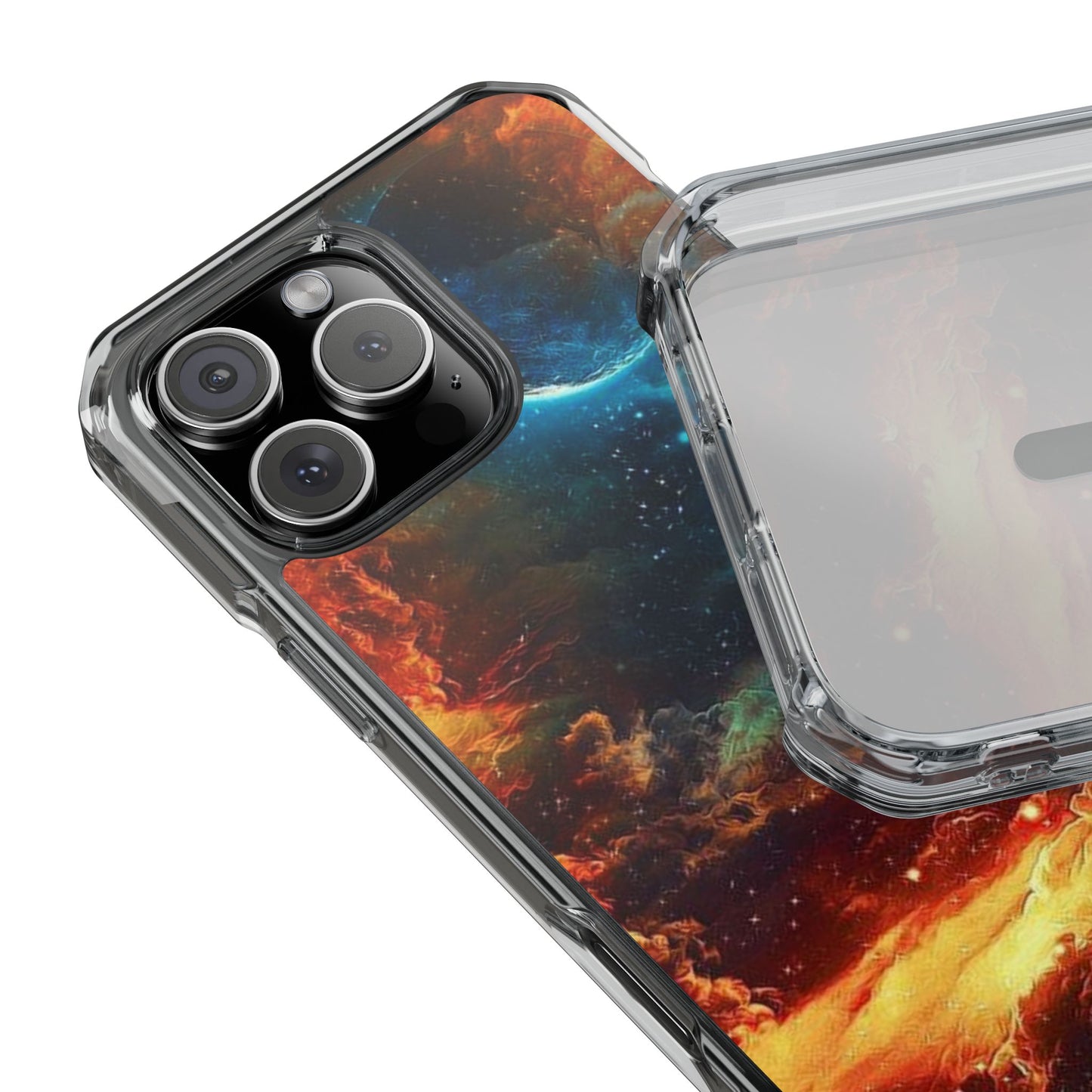 Space Clouds | Iphone 16 Pro Max | Magnetic Clear Impact Cases