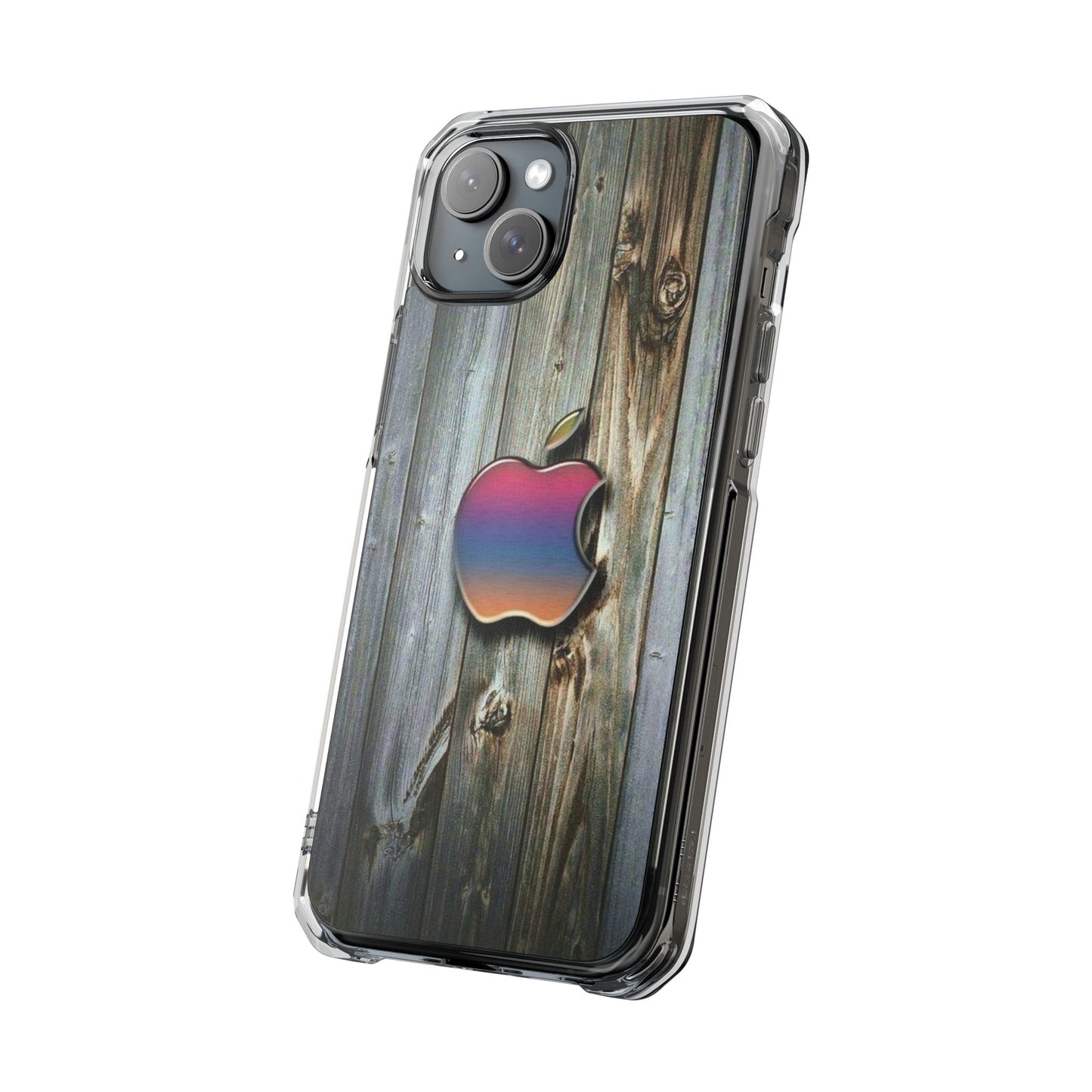 Wooden Apple | Iphone 16 Pro Max | Magnetic Clear Impact Cases