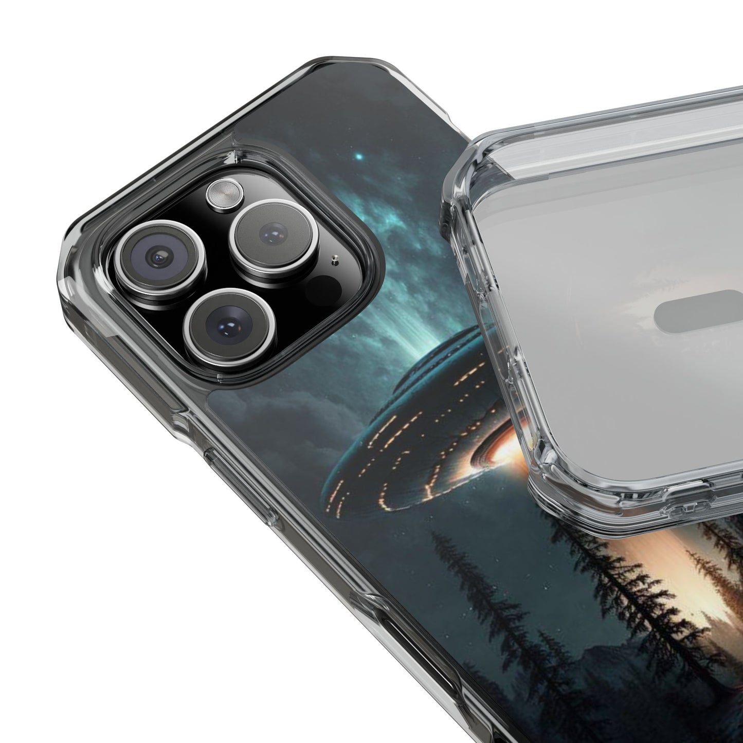 UFO flying | Iphone 16 Pro Max | Magnetic Clear Impact Cases